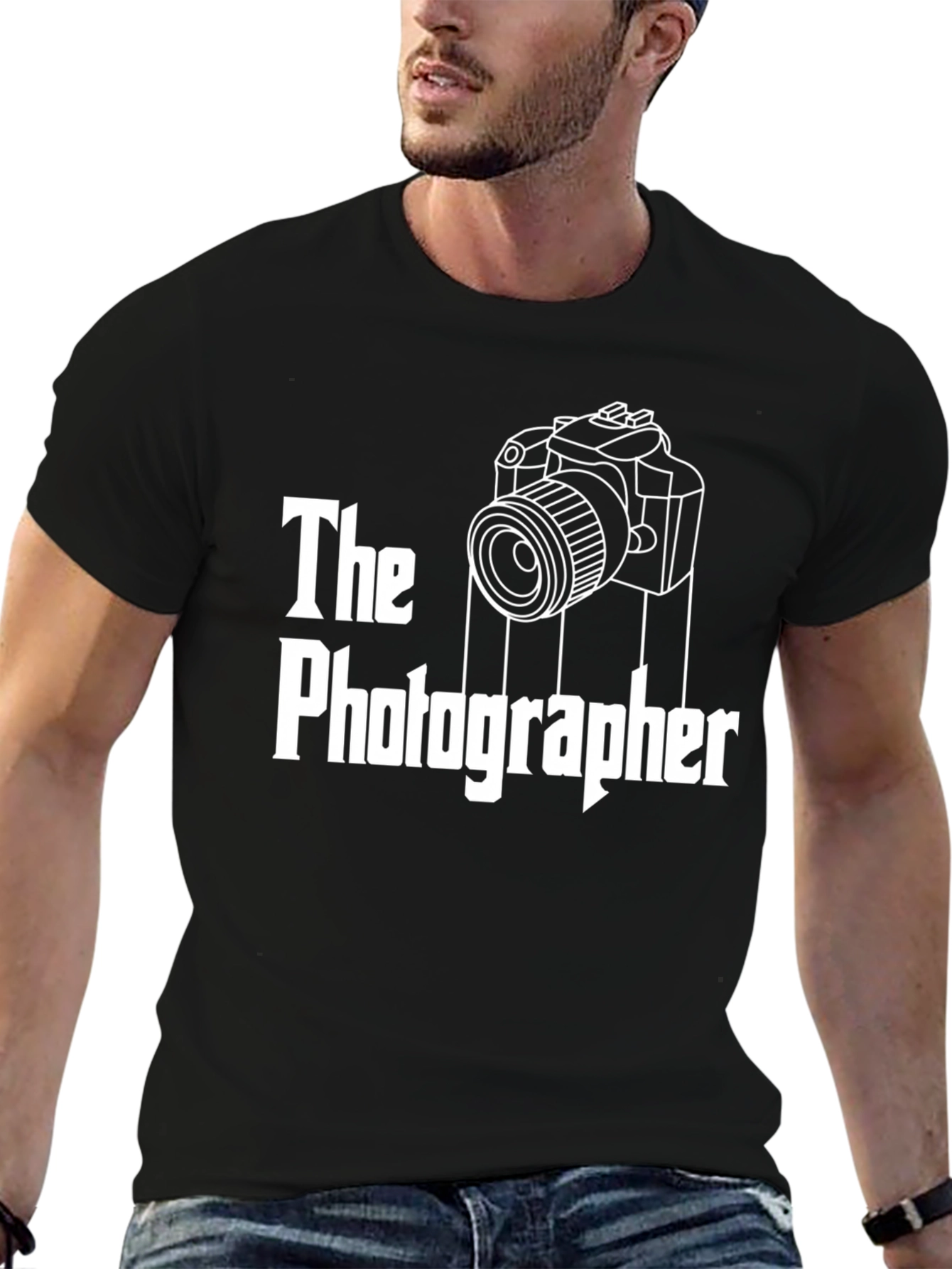 The Photographer Graphic T-Shirt - Black Cotton Tee