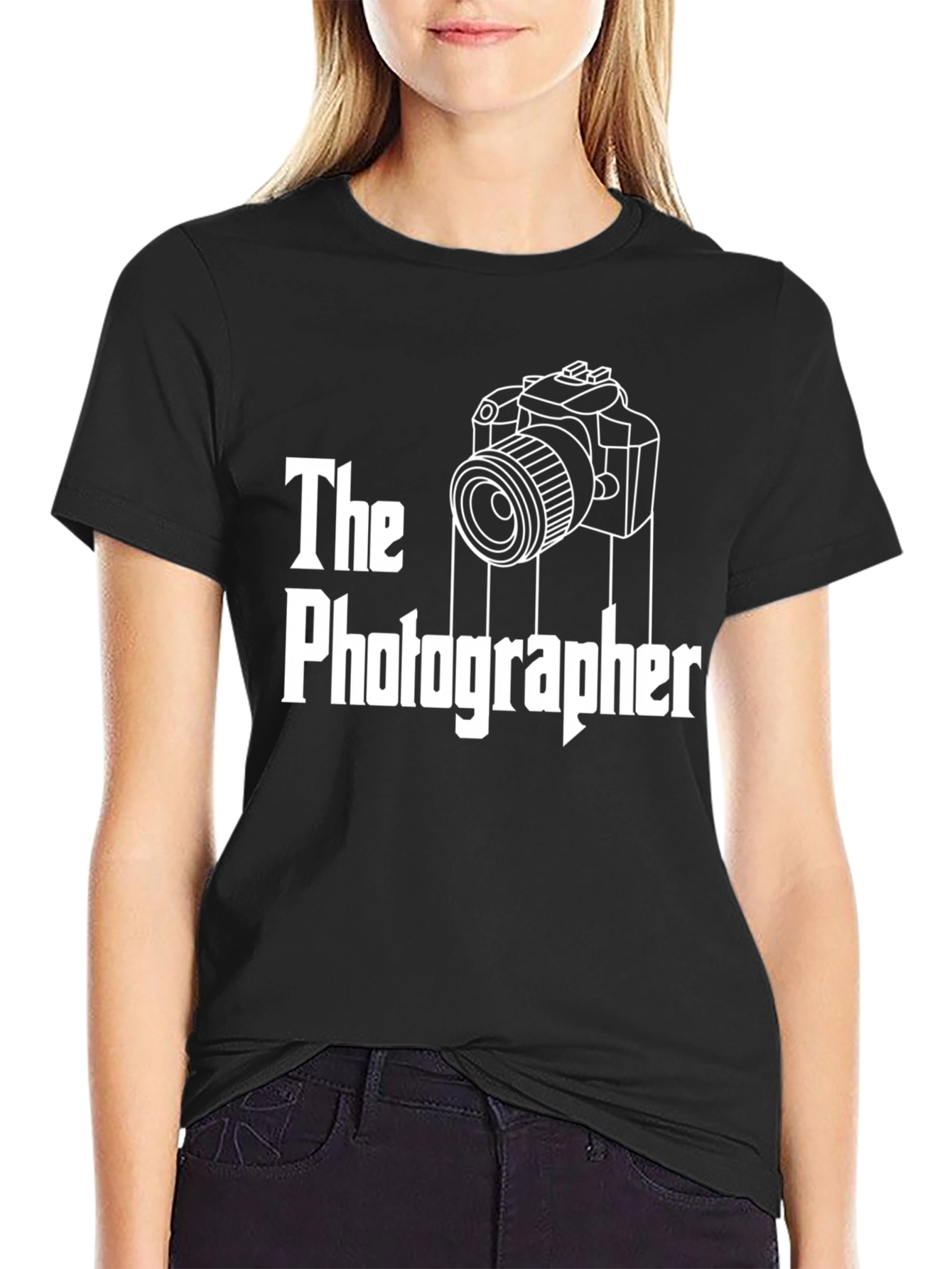 The Photographer Graphic T-Shirt - Black Cotton Tee