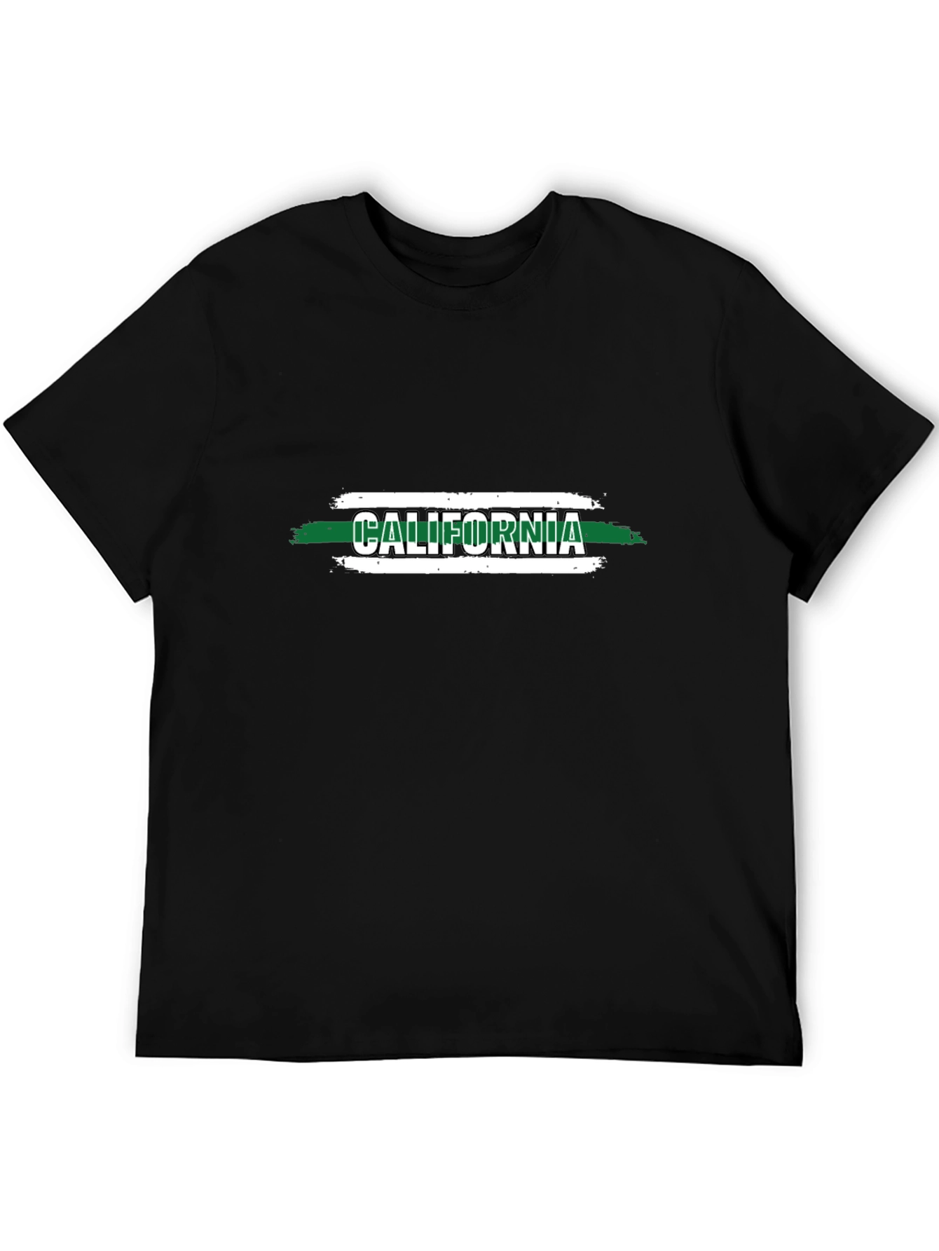 California T-Shirt - Black Graphic Print