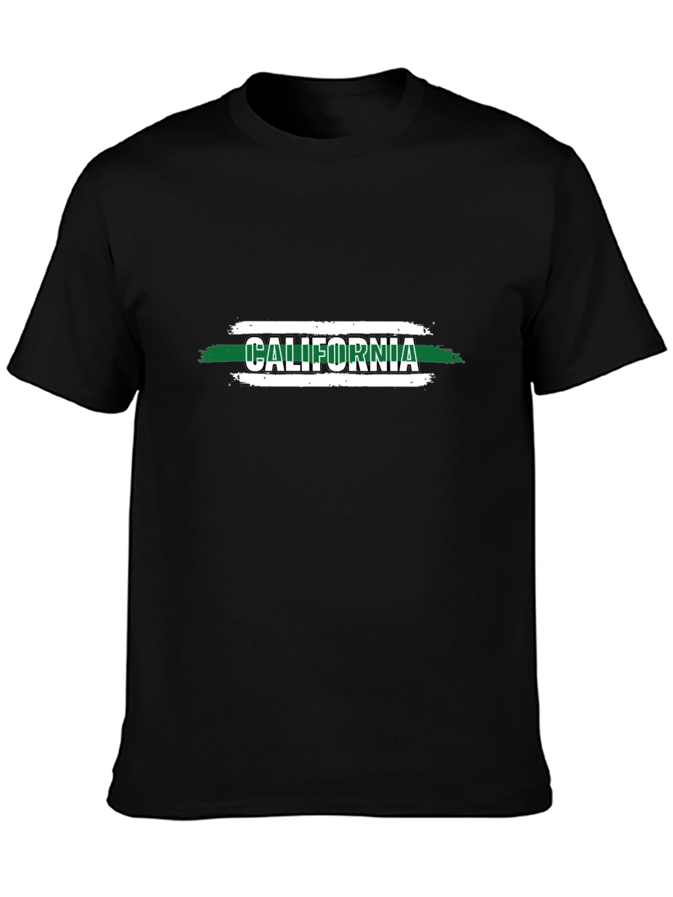 California T-Shirt - Black Graphic Print