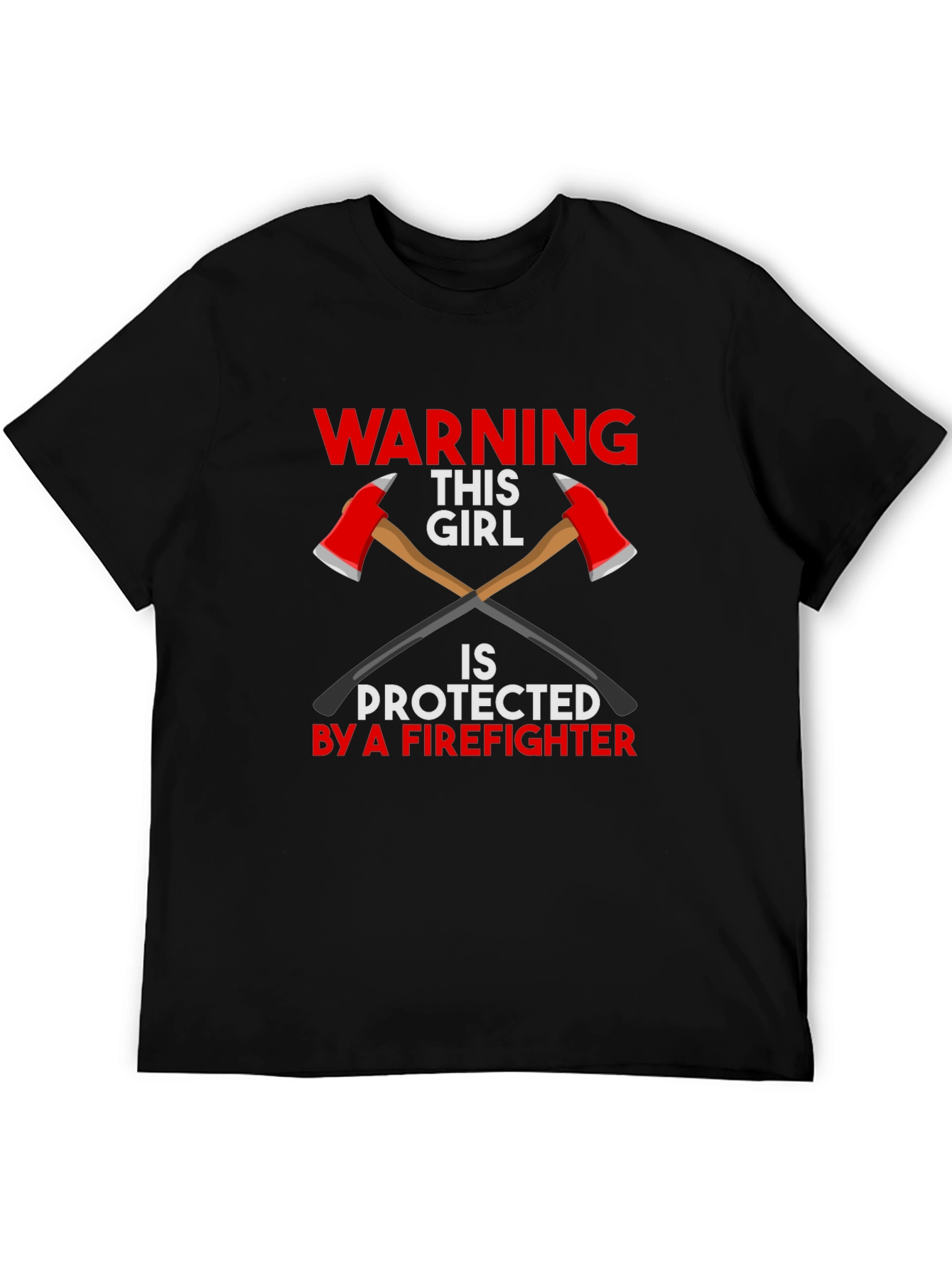 Warning Firefighters Girl T-Shirt