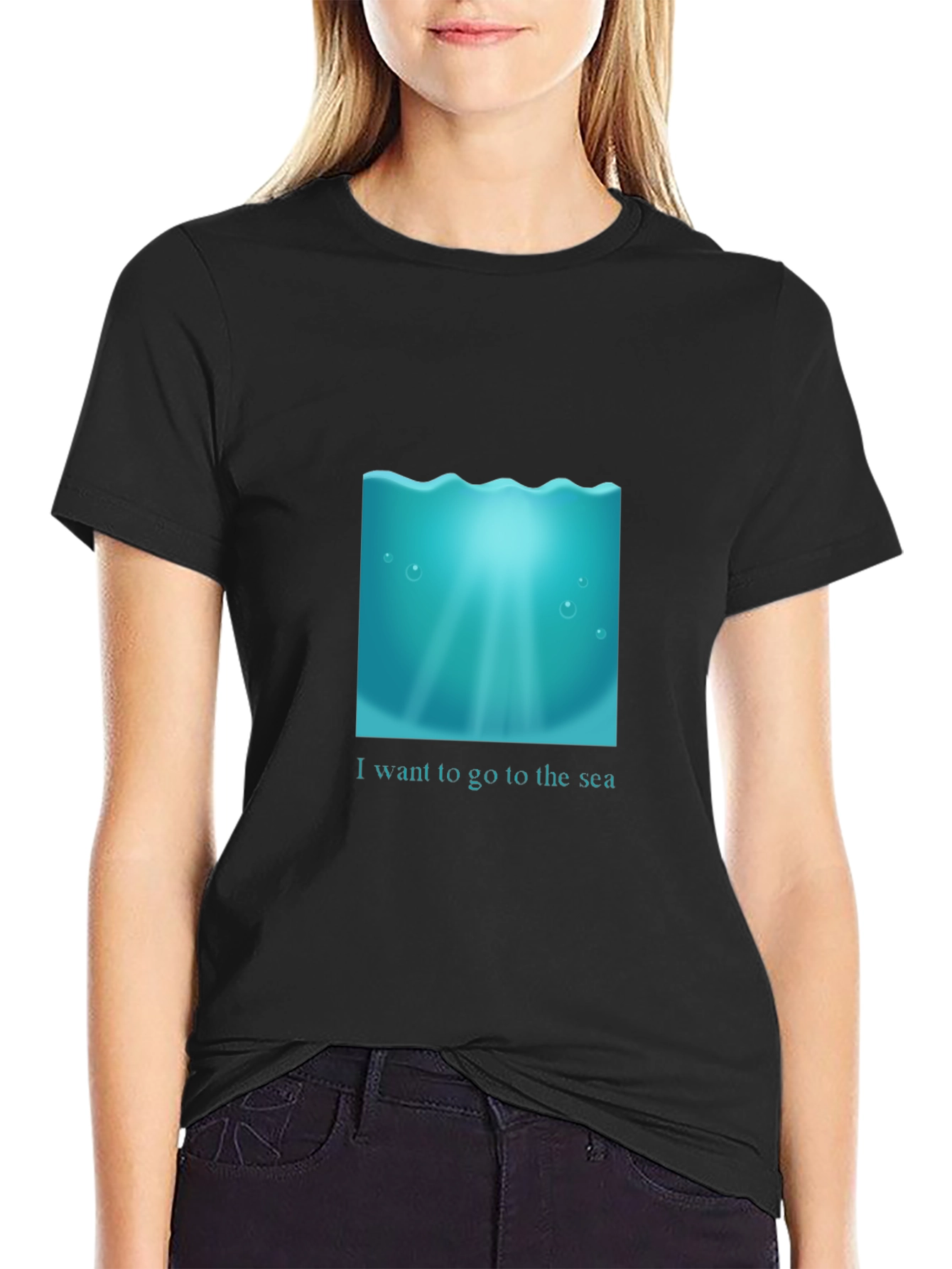 Ocean Dreams Black T-Shirt