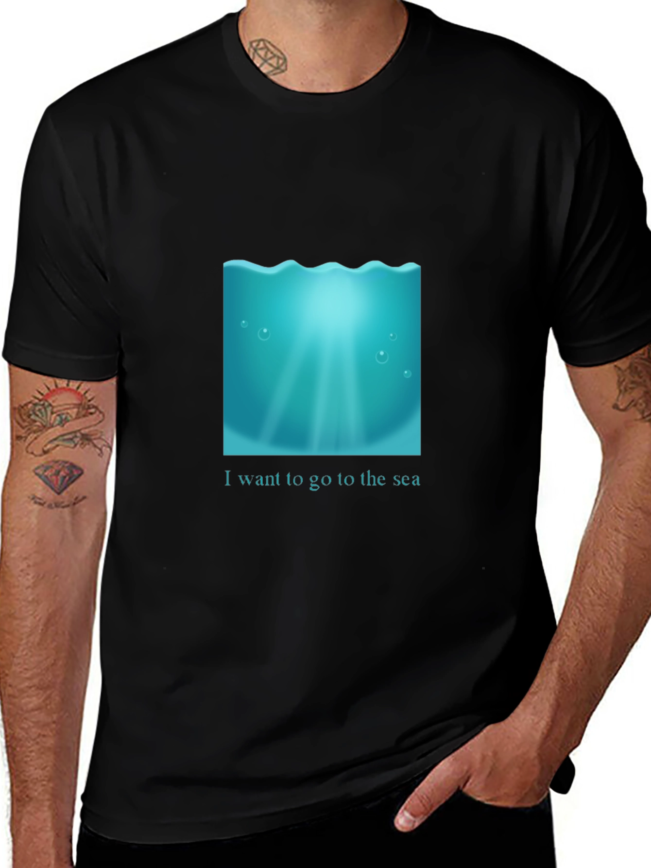 Ocean Dreams Black T-Shirt