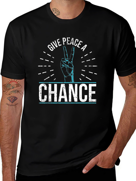Give Peace A Chance Graphic Tee - Black