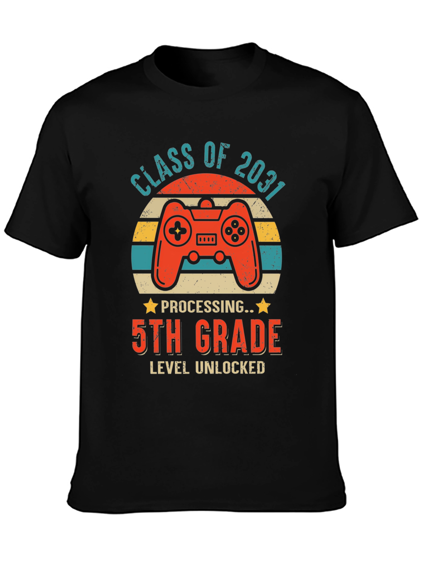 Class of 2031 5th Grade Level Unlocked Gamer T-Shirt