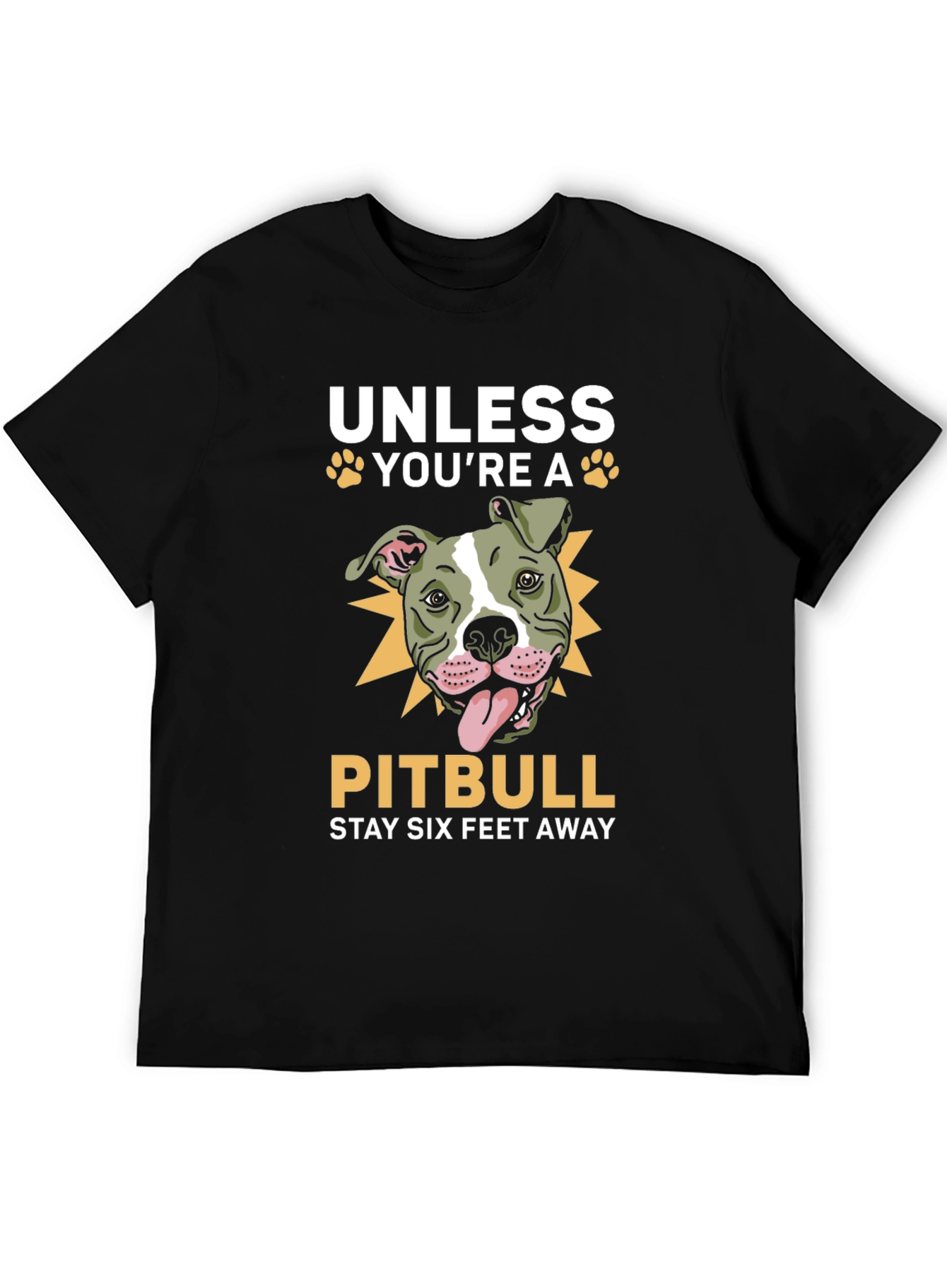 Pitbull Stay Away T-Shirt Funny Dog Lover Tee