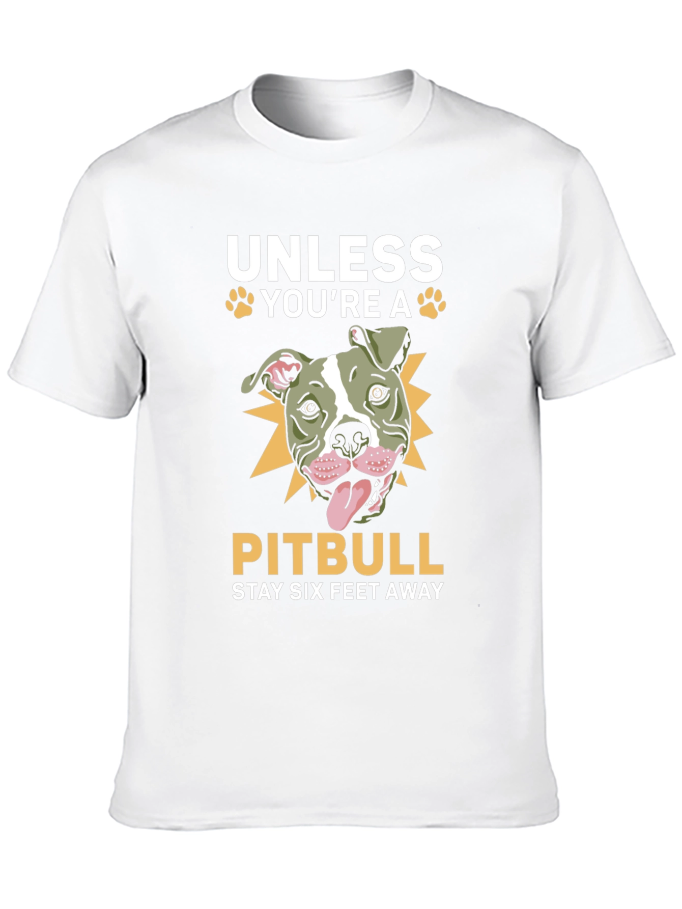 Pitbull Stay Away T-Shirt Funny Dog Lover Tee