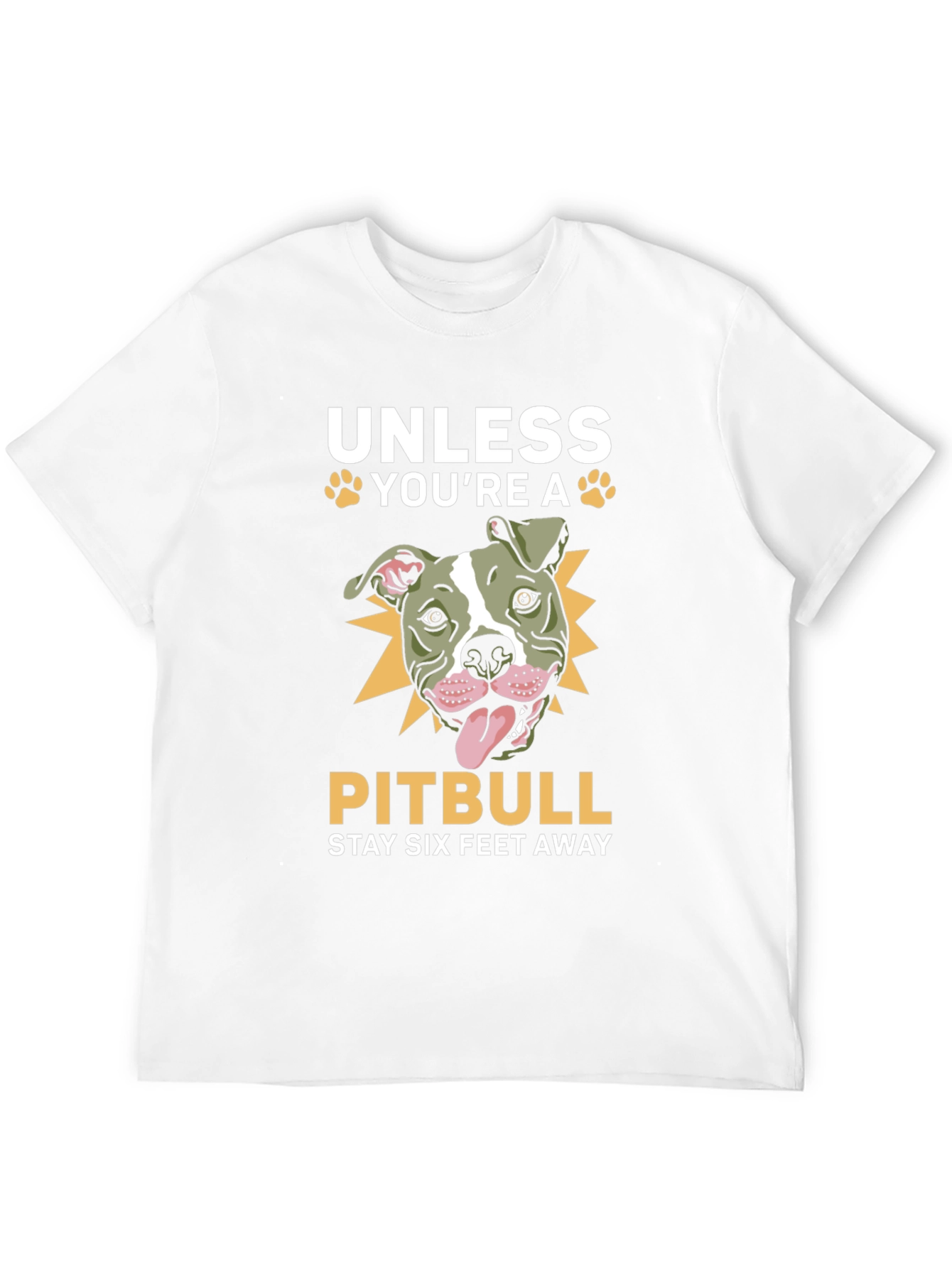 Pitbull Stay Away T-Shirt Funny Dog Lover Tee