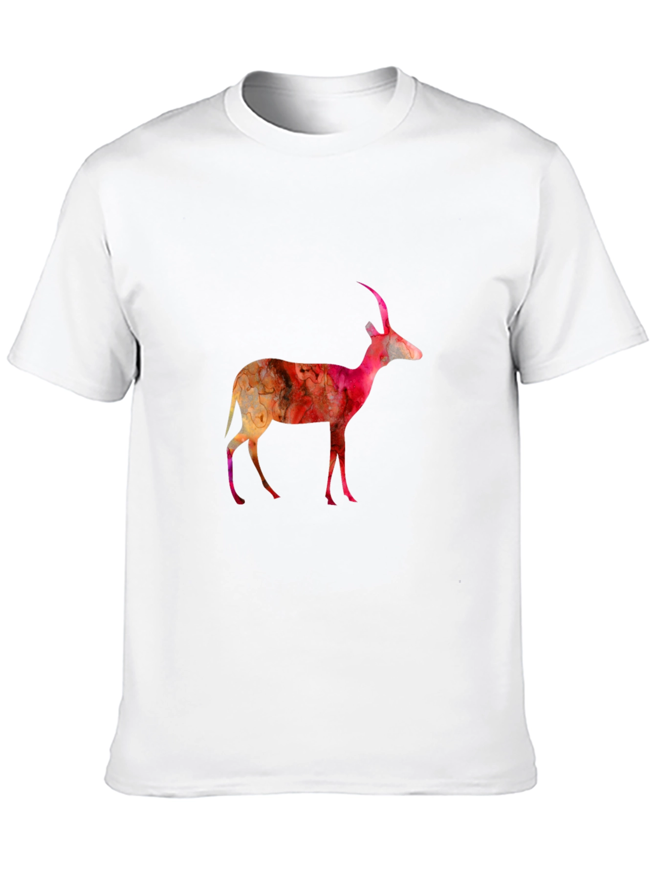Abstract Antelope Graphic Tee - Black