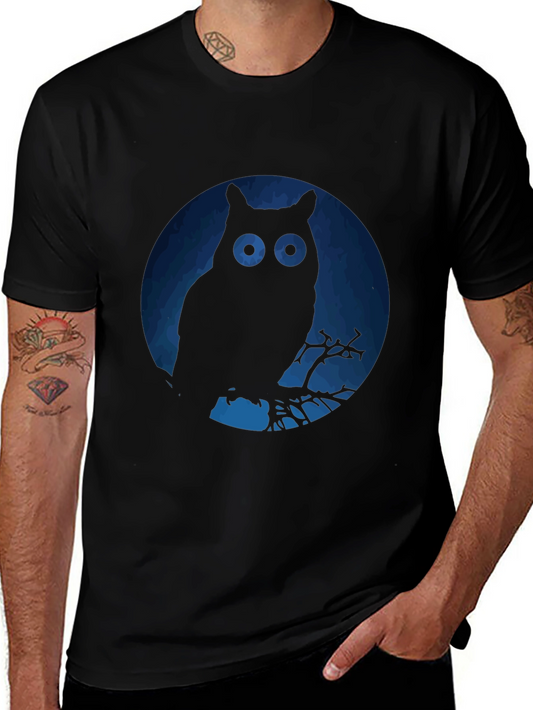 Owl Silhouette Graphic T-Shirt