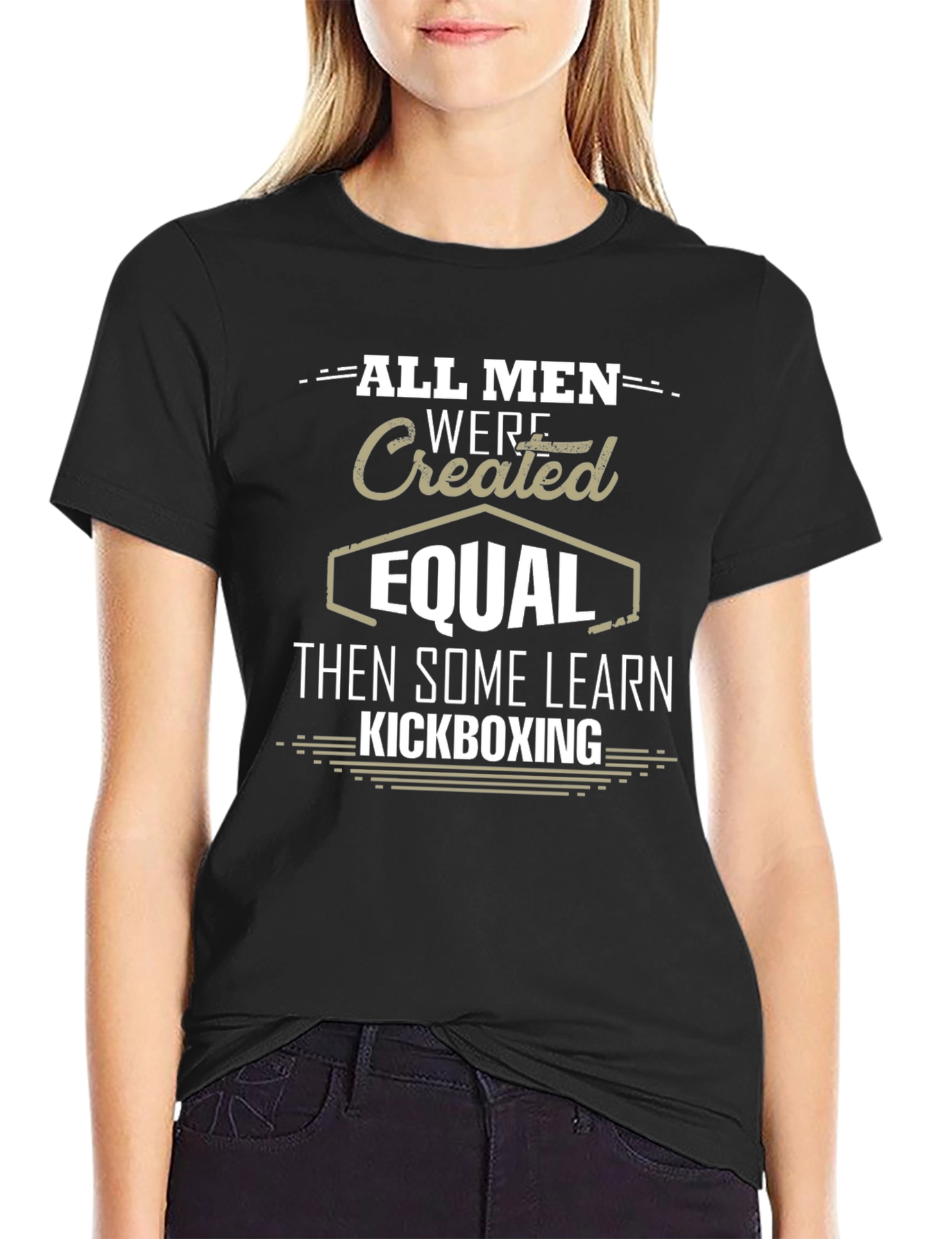 All Men Created Equal Kickboxing Graphic Tee
