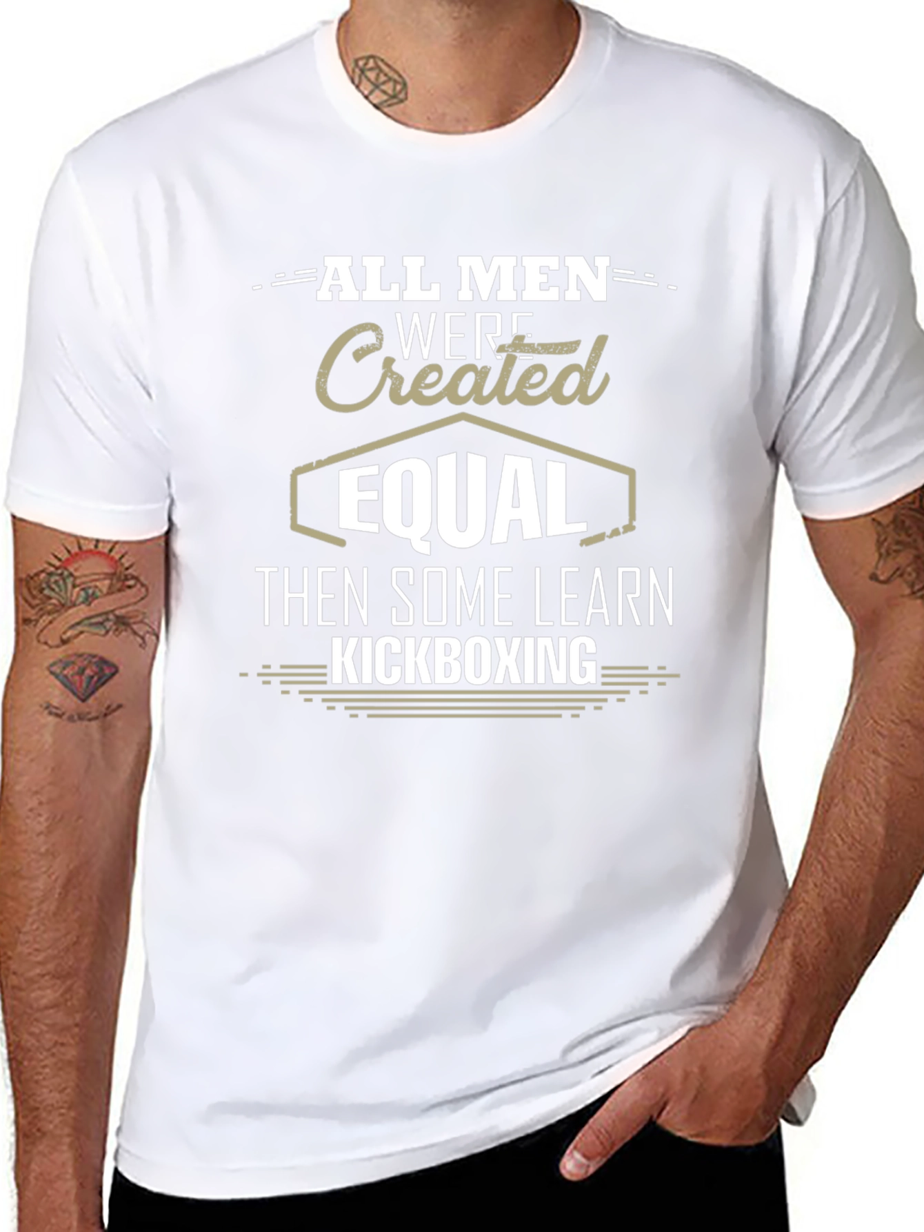 All Men Created Equal Kickboxing Graphic Tee