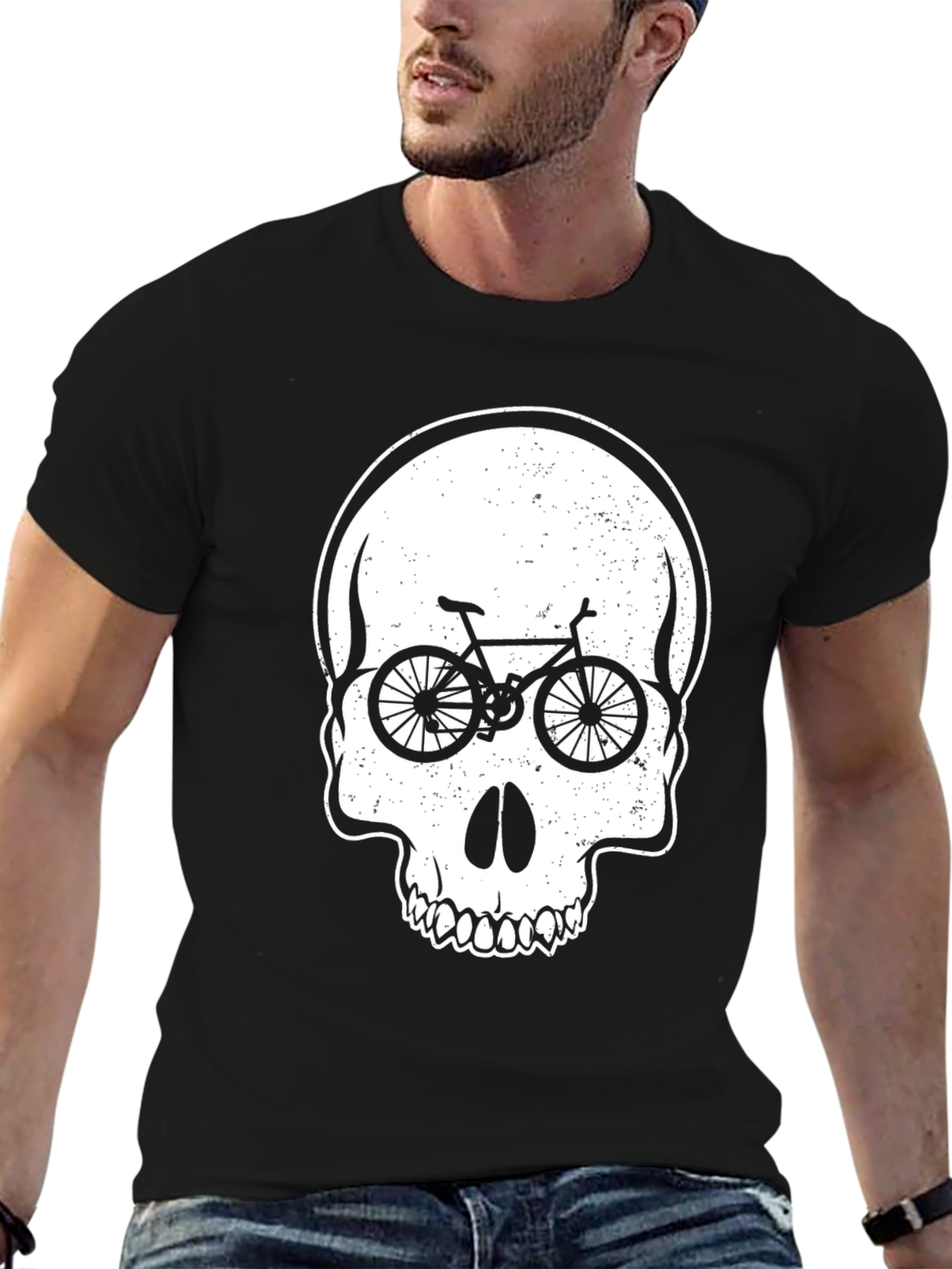 Skull Bike Graphic Tee - Cycling Lovers Shirt