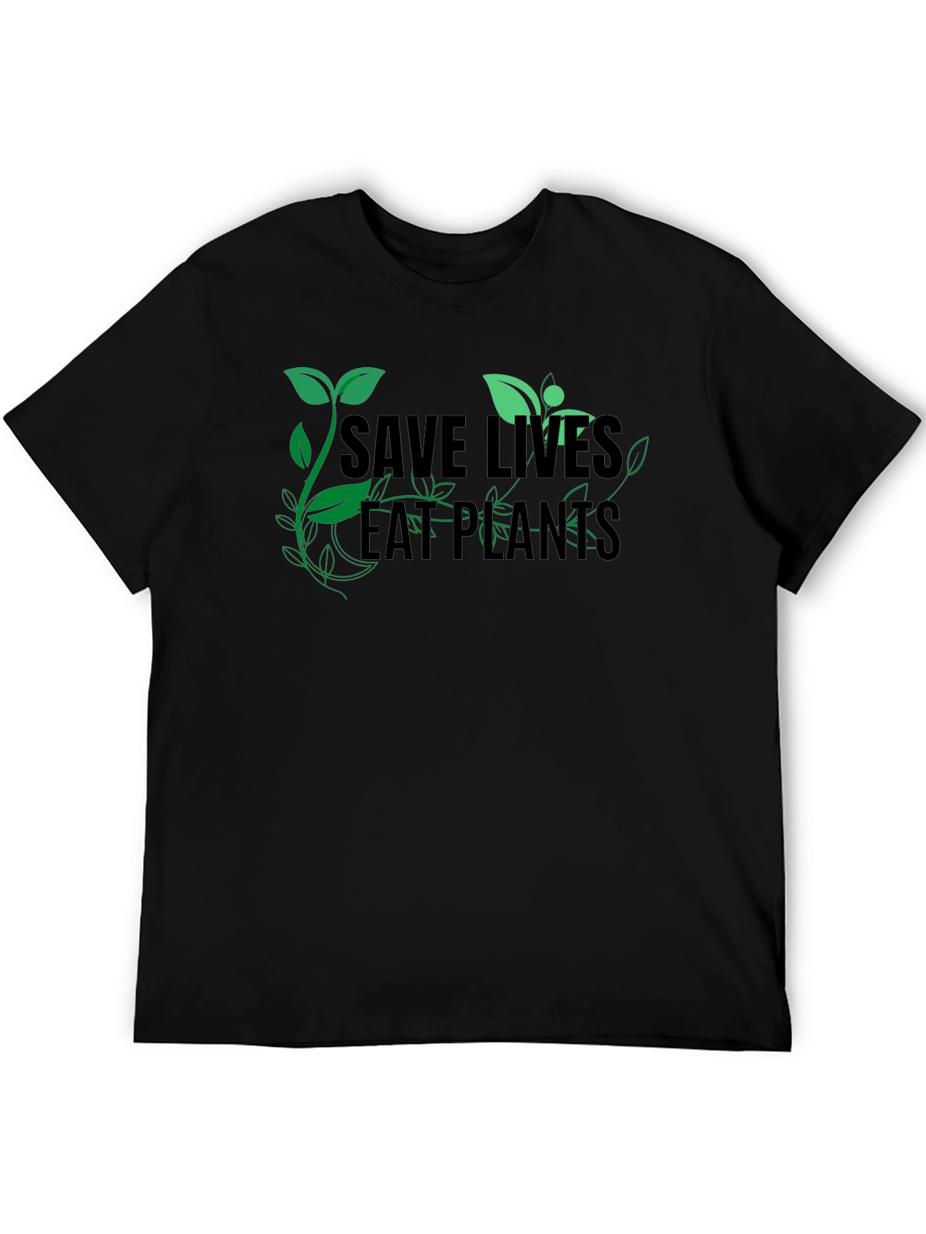 Save Lives Eat Plants T-Shirt Vegan Graphic Tee