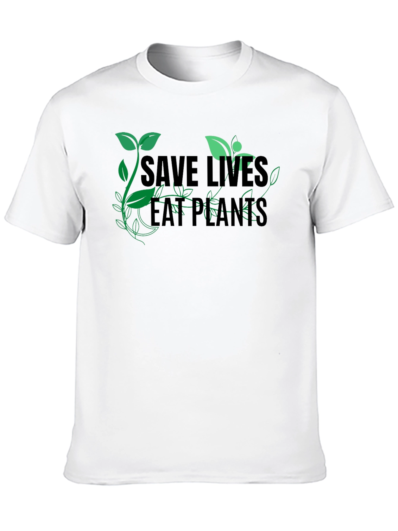 Save Lives Eat Plants T-Shirt Vegan Graphic Tee