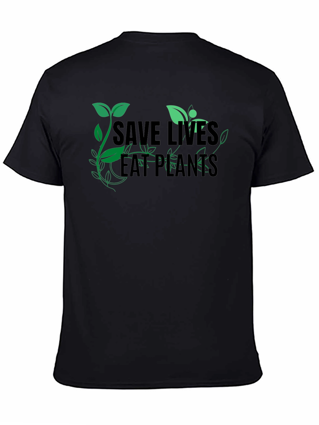Save Lives Eat Plants T-Shirt Vegan Graphic Tee