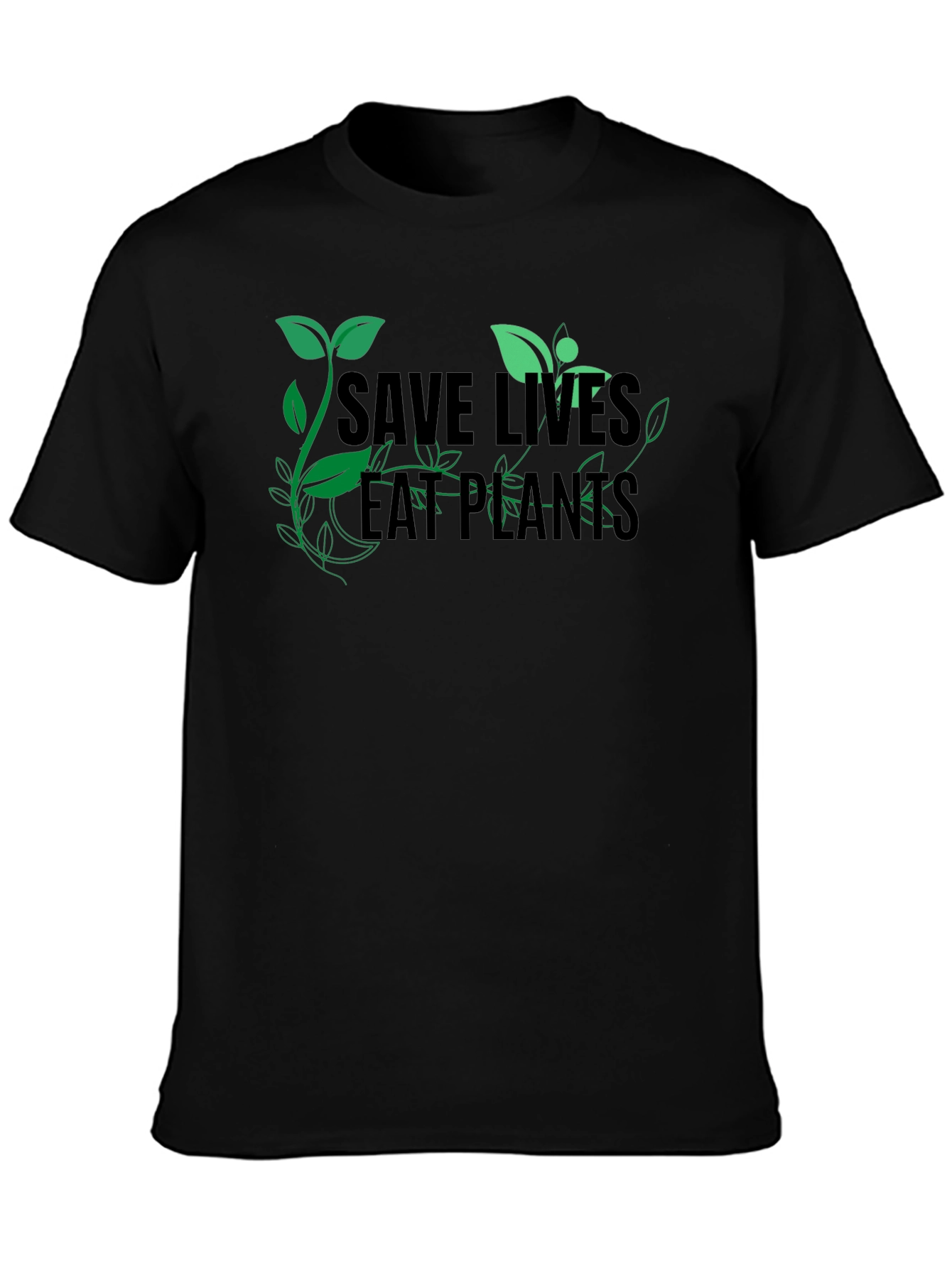 Save Lives Eat Plants T-Shirt Vegan Graphic Tee