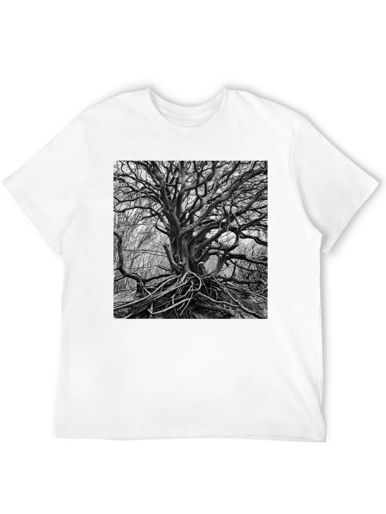 Gnarled Tree Graphic Tee - Unisex Black T-Shirt