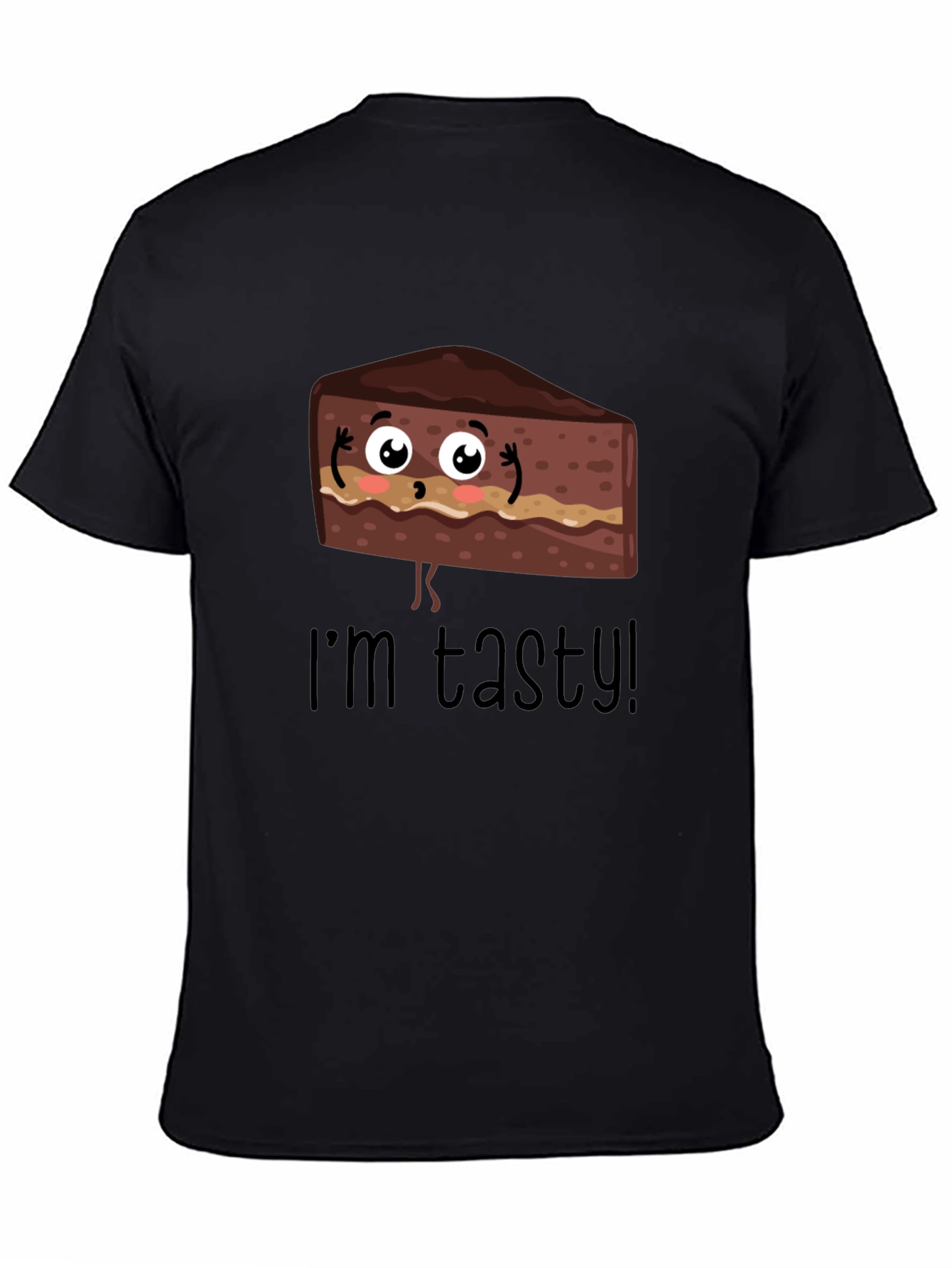 Tasty Cartoon Cake Graphic T-Shirt