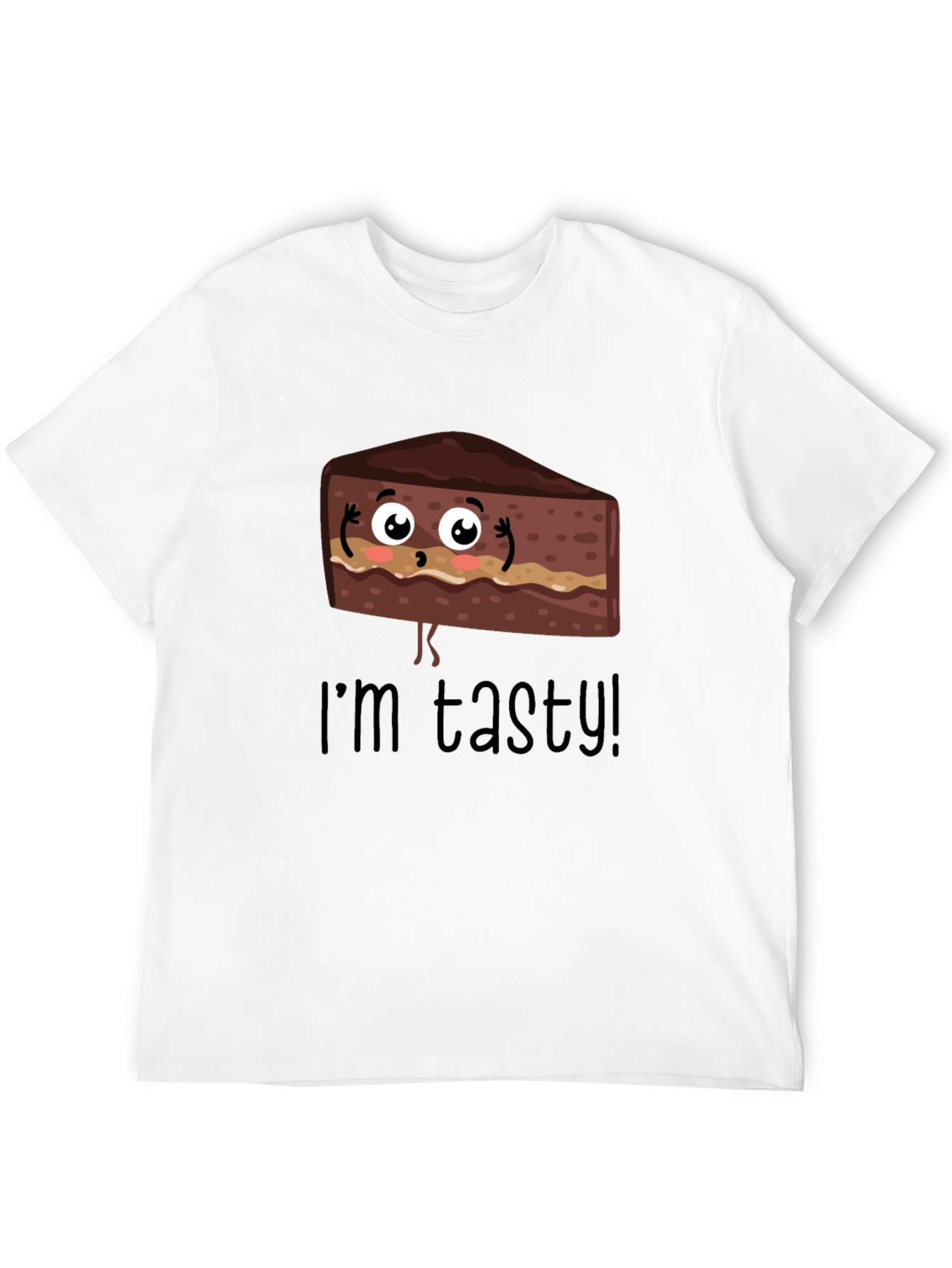 Tasty Cartoon Cake Graphic T-Shirt
