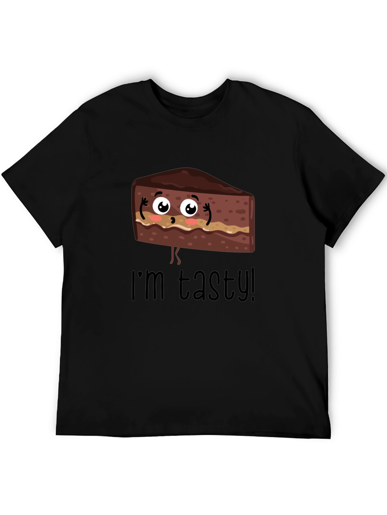 Tasty Cartoon Cake Graphic T-Shirt