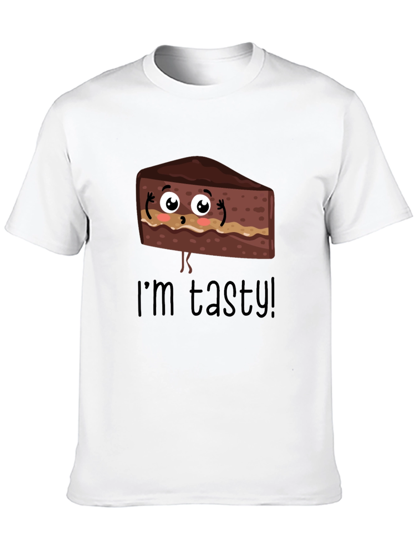Tasty Cartoon Cake Graphic T-Shirt