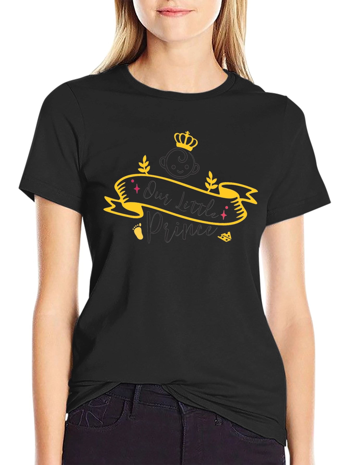 Our Little Prince Black T-Shirt