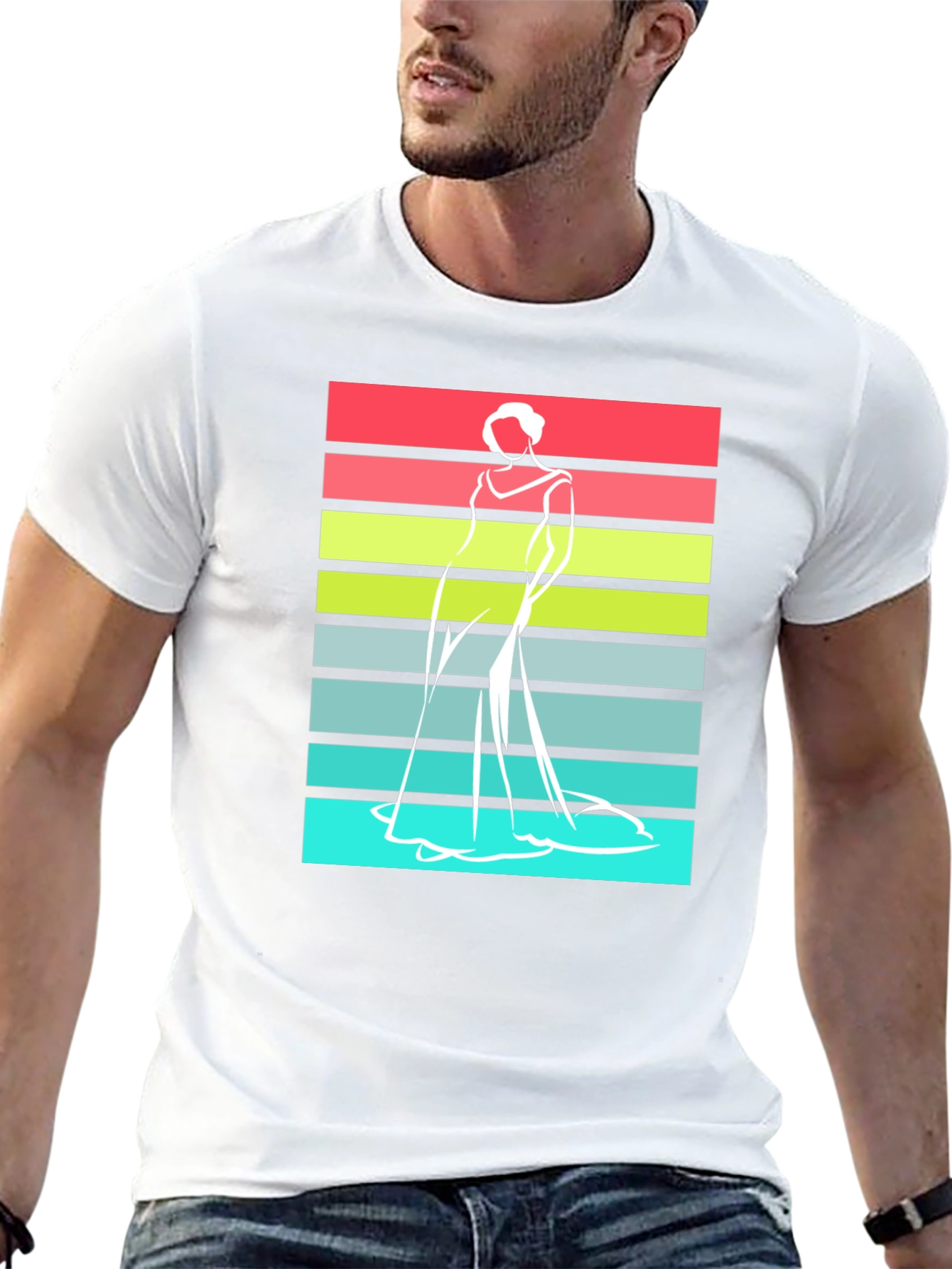 Retro Fashion Model Graphic T-Shirt