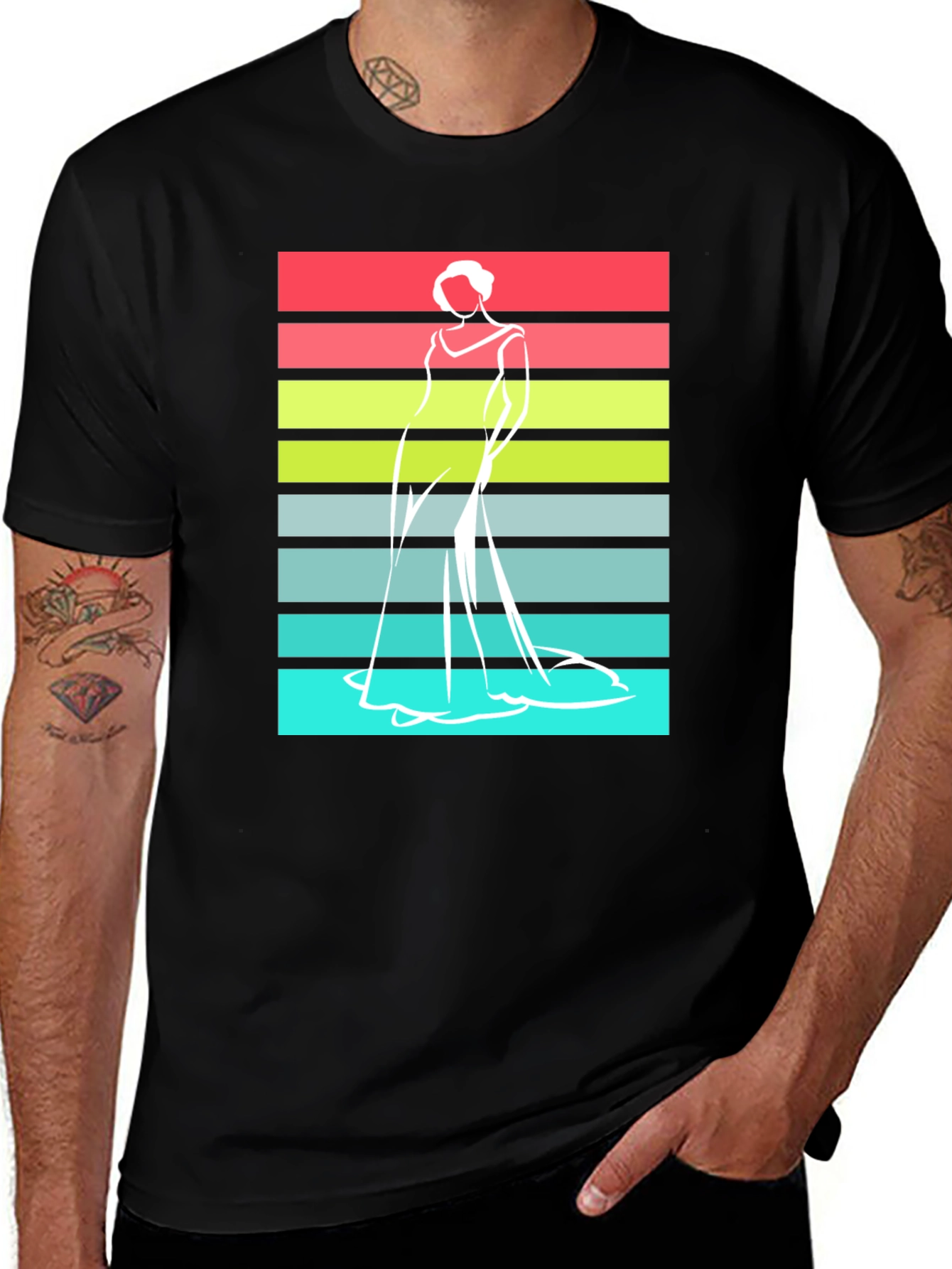 Retro Fashion Model Graphic T-Shirt