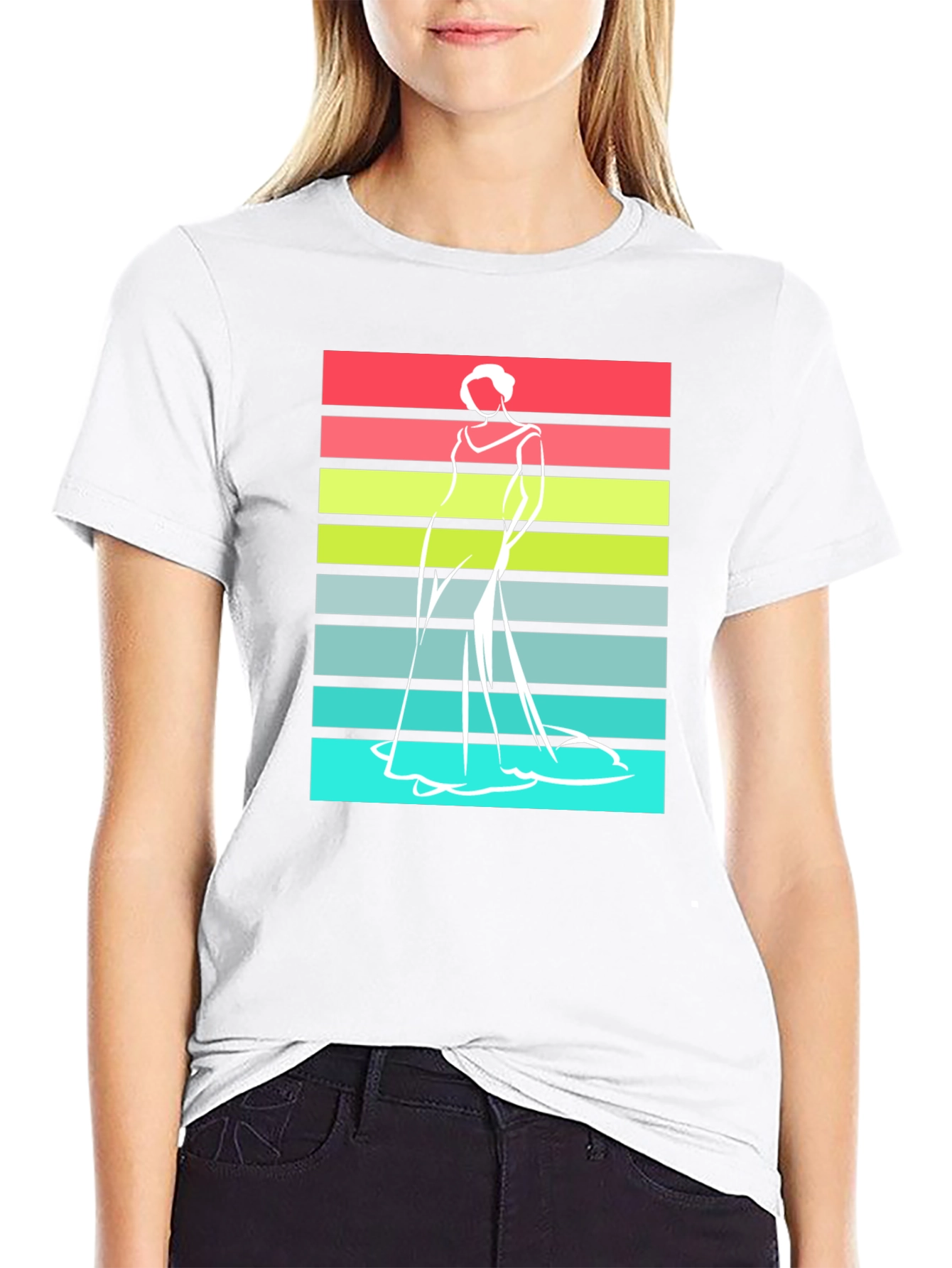 Retro Fashion Model Graphic T-Shirt