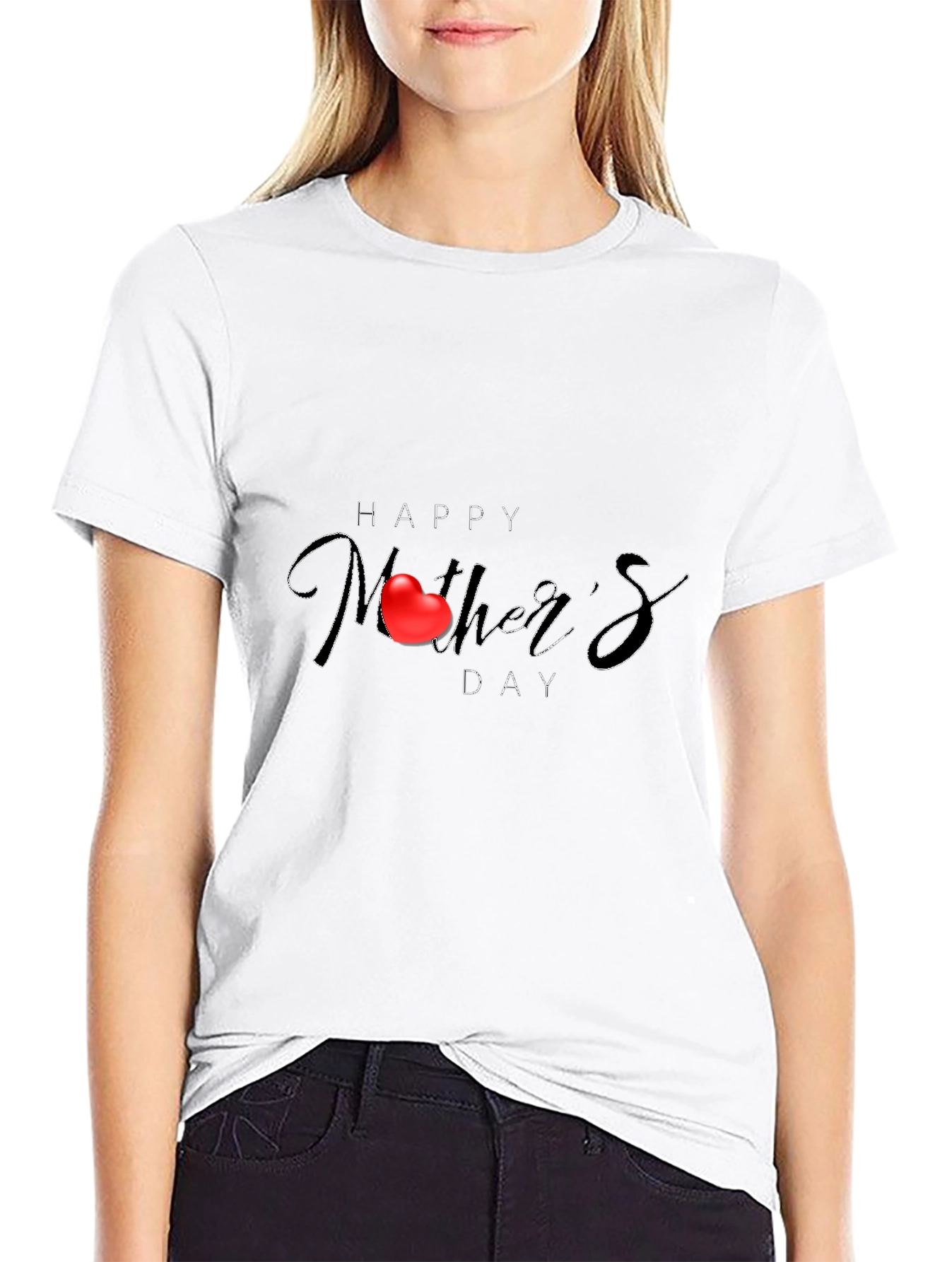 Happy Mothers Day Black Tee
