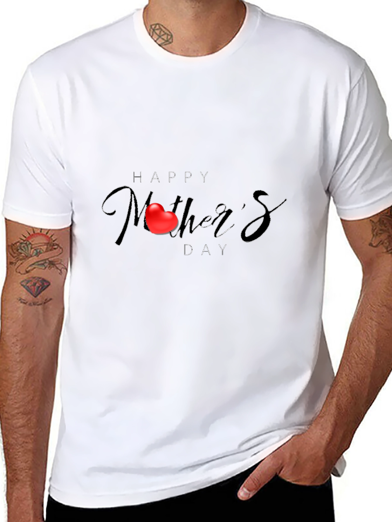 Happy Mothers Day Black Tee