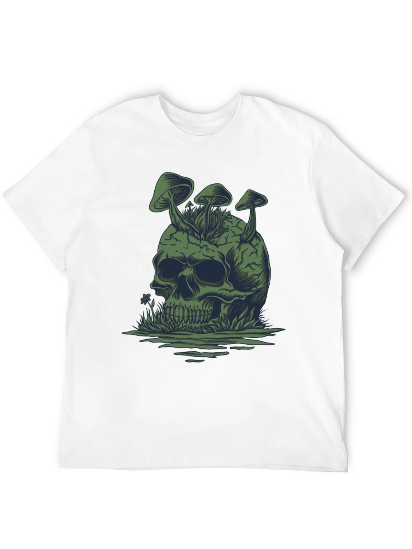 Mushroom Skull Graphic Tee - Unique Dark Humor