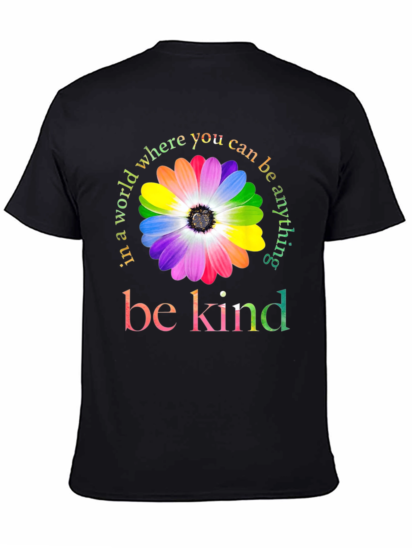 Be Kind Rainbow Flower Graphic Tee