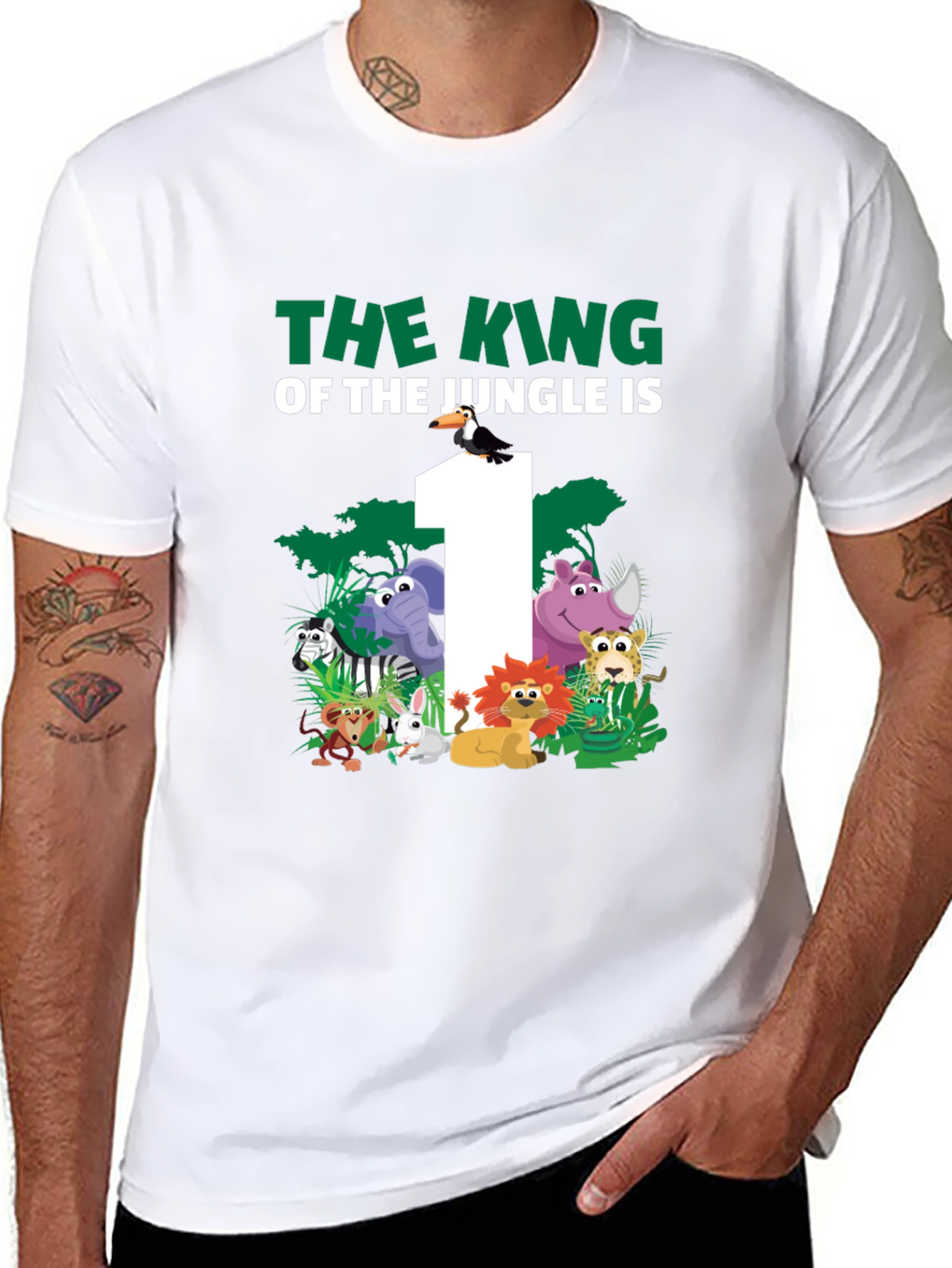 Jungle 1st Birthday T-Shirt: King of the Jungle