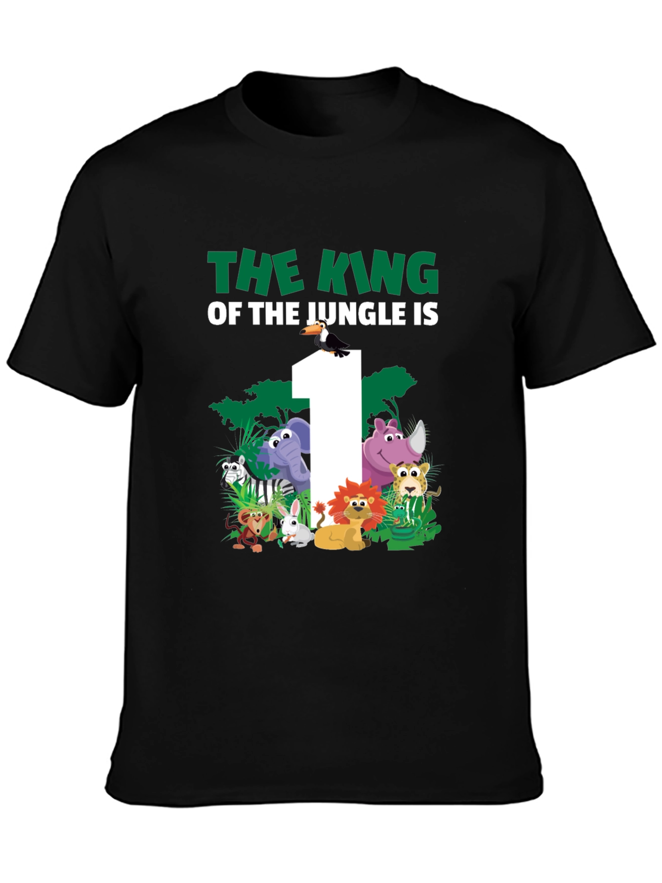Jungle 1st Birthday T-Shirt: King of the Jungle