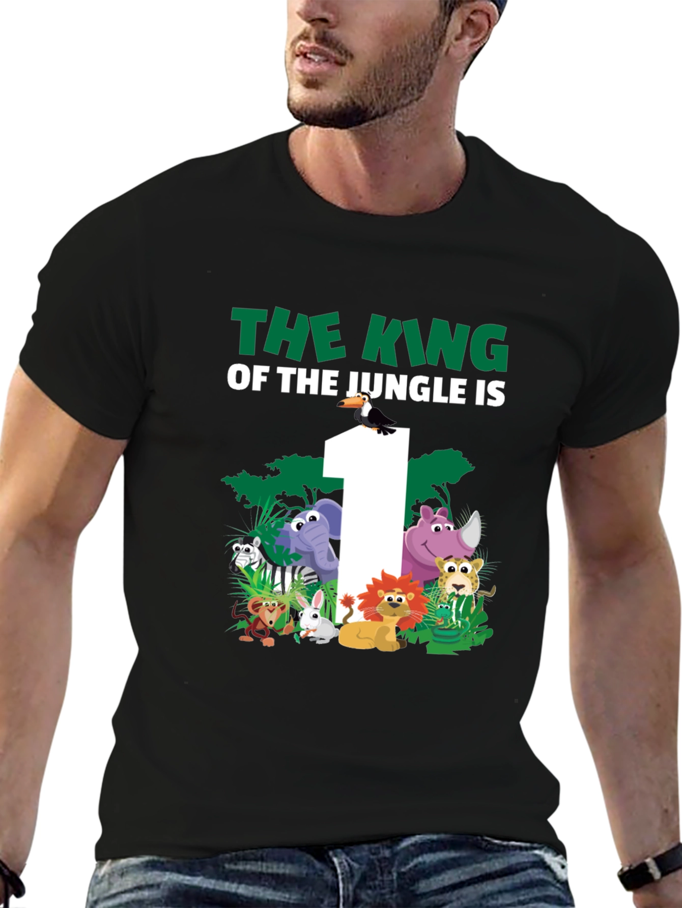 Jungle 1st Birthday T-Shirt: King of the Jungle