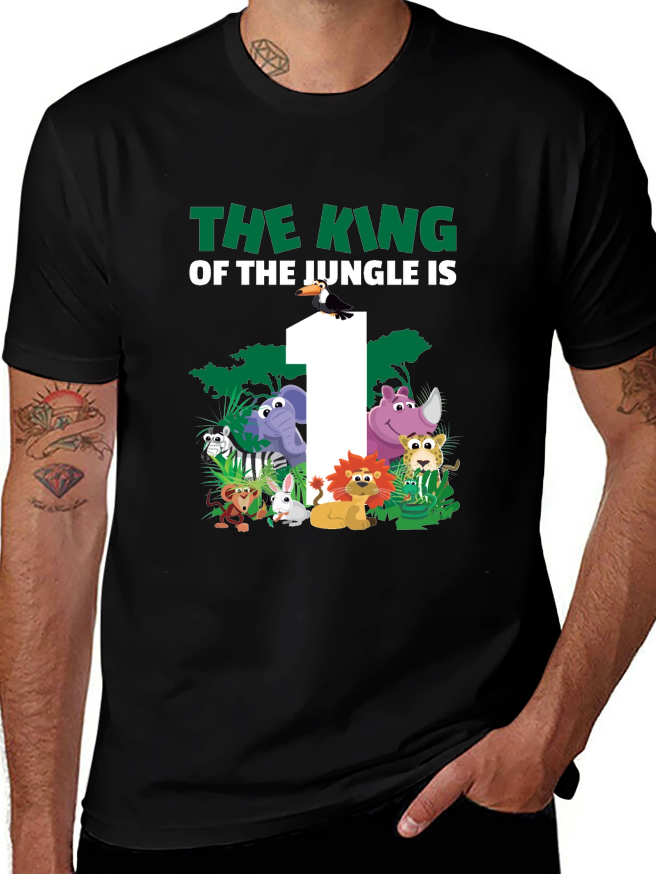 Jungle 1st Birthday T-Shirt: King of the Jungle