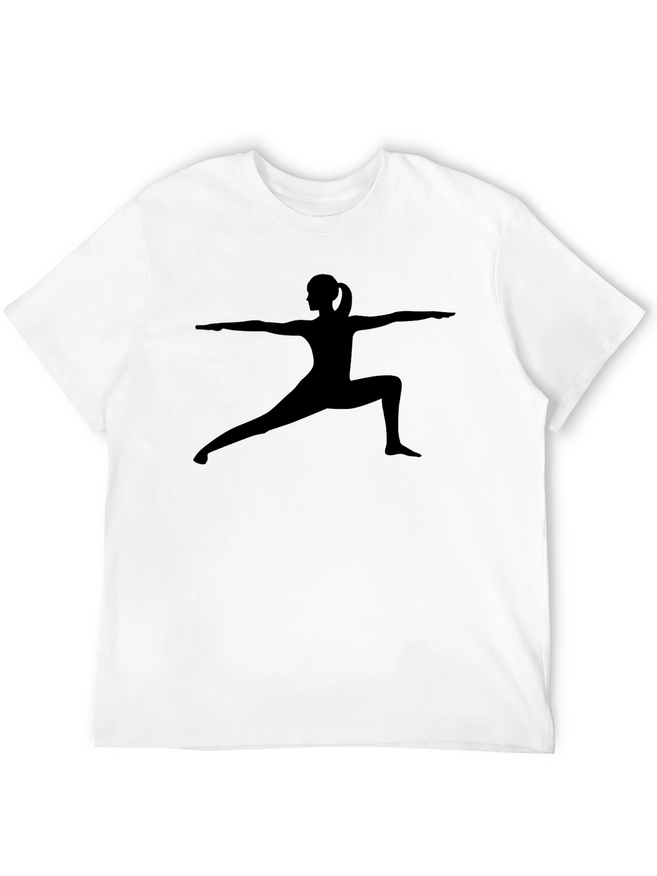 Yoga Warrior Pose Black T-Shirt