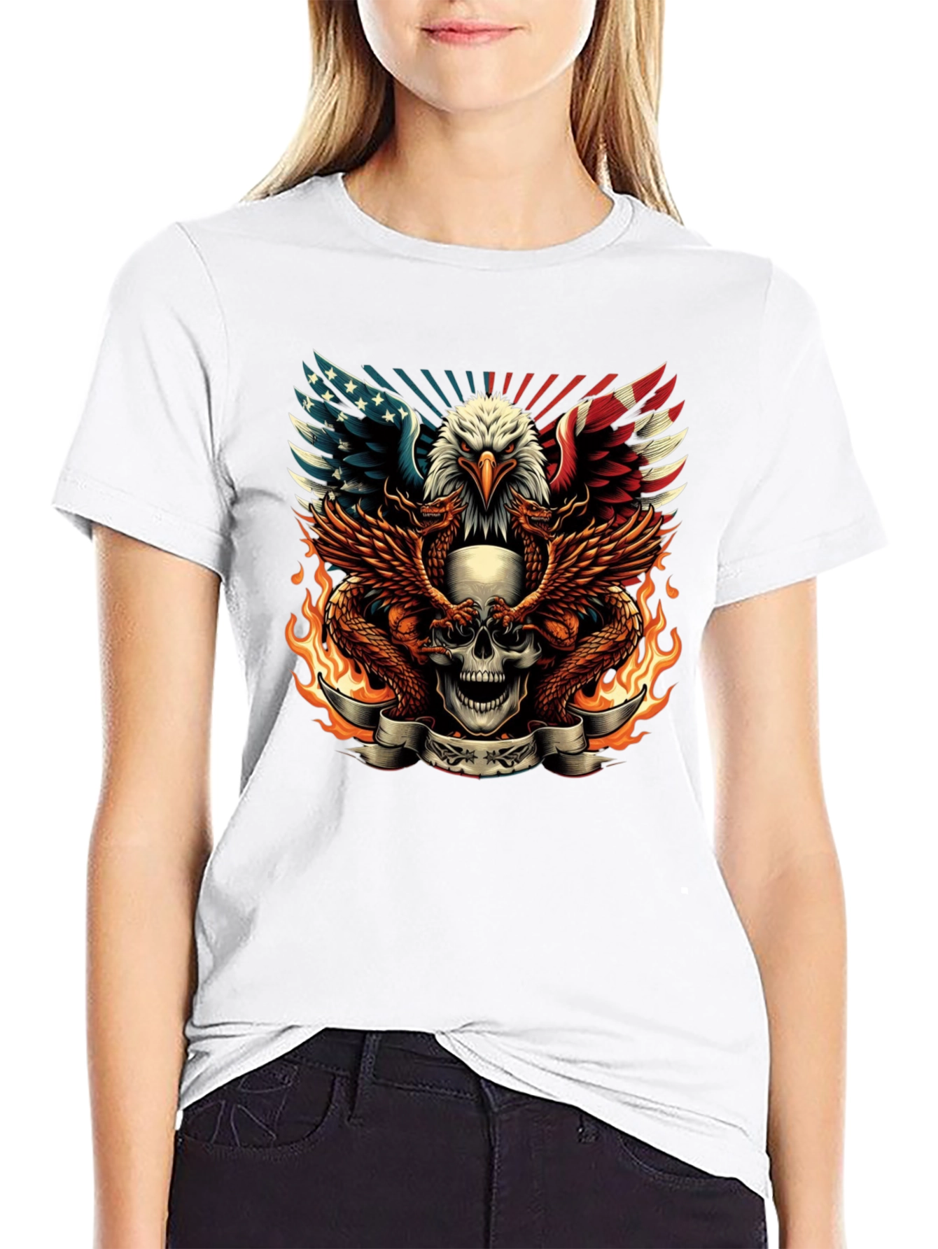 Eagle Skull & Dragon T-Shirt