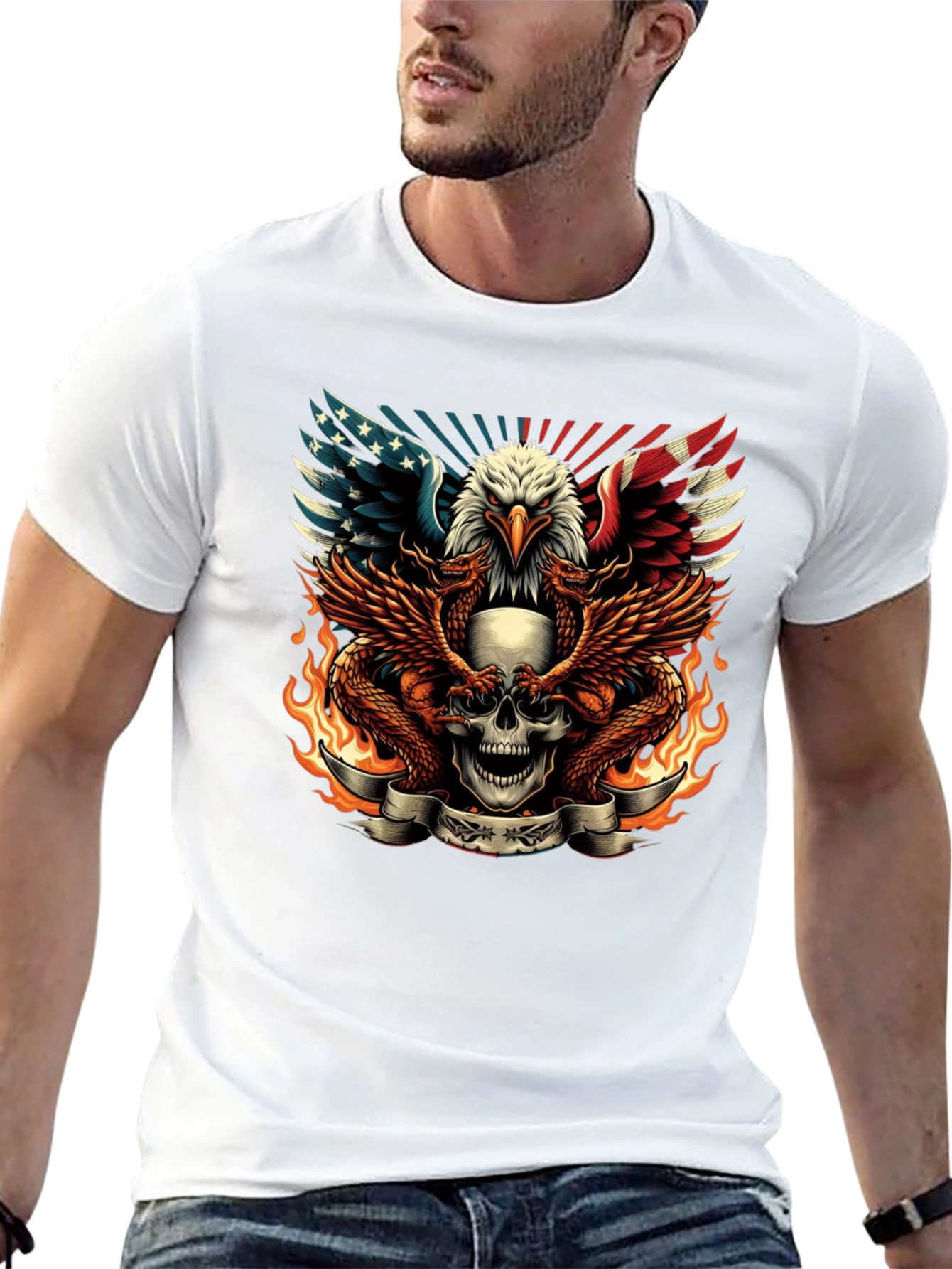Eagle Skull & Dragon T-Shirt