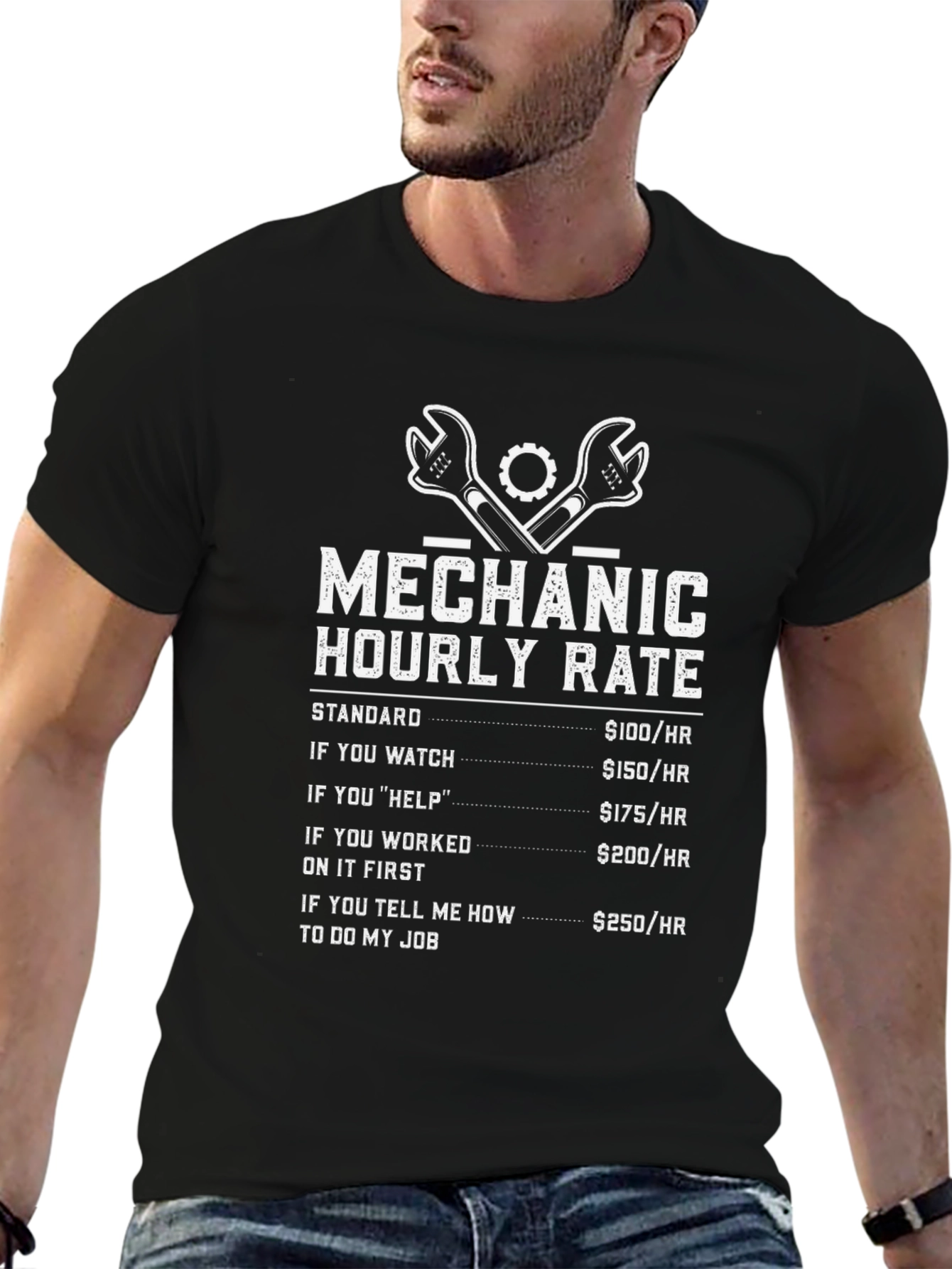 Mechanic Hourly Rate Humor T-Shirt