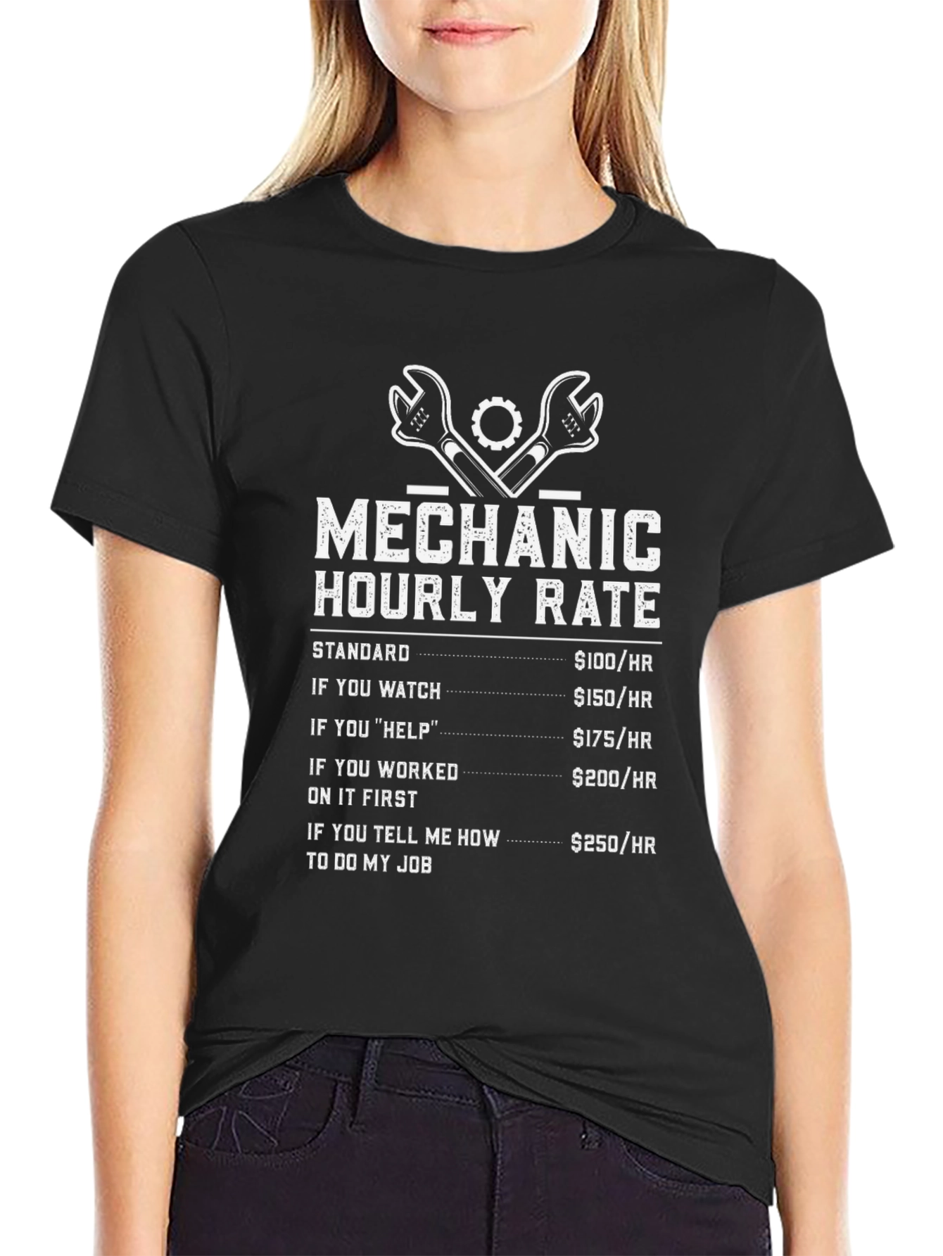 Mechanic Hourly Rate Humor T-Shirt