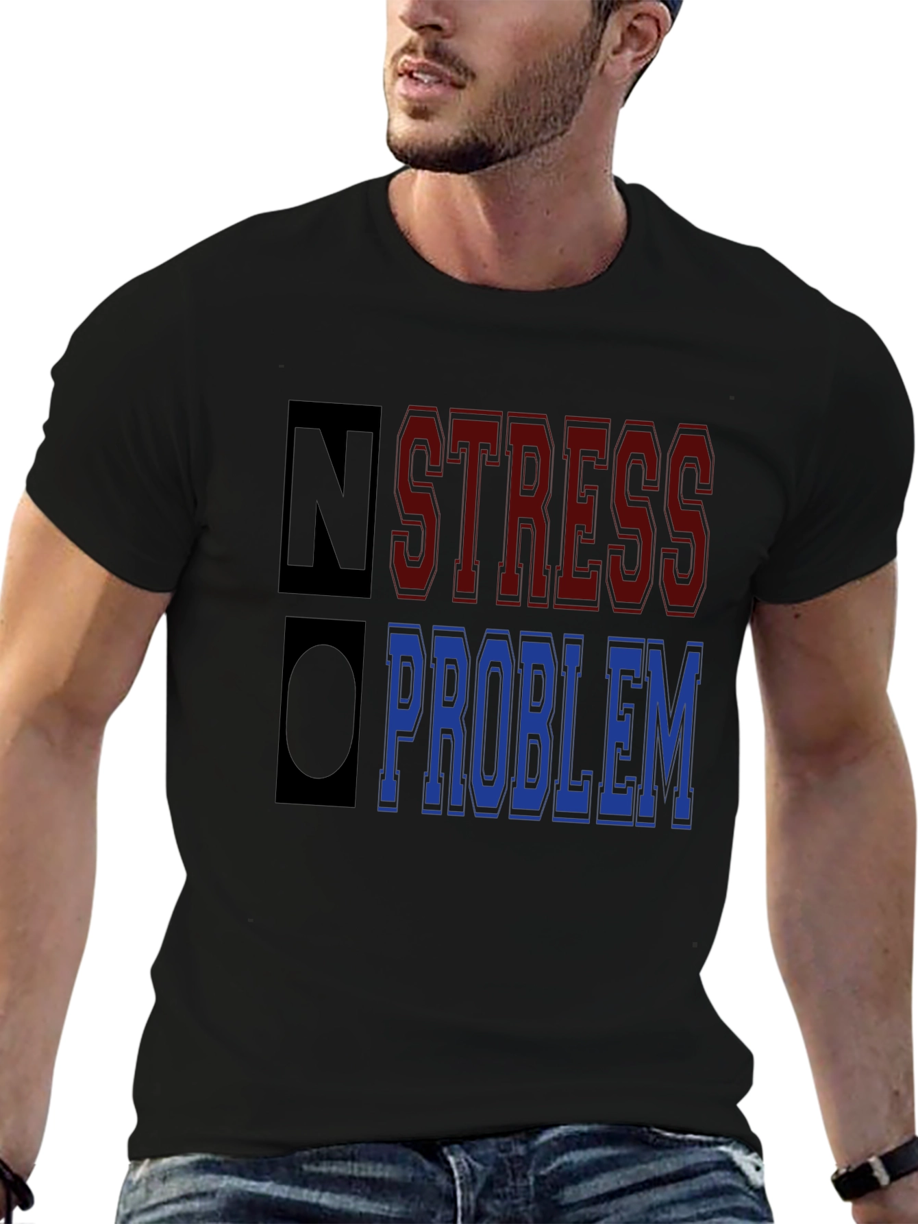 No Stress No Problem Graphic T-Shirt