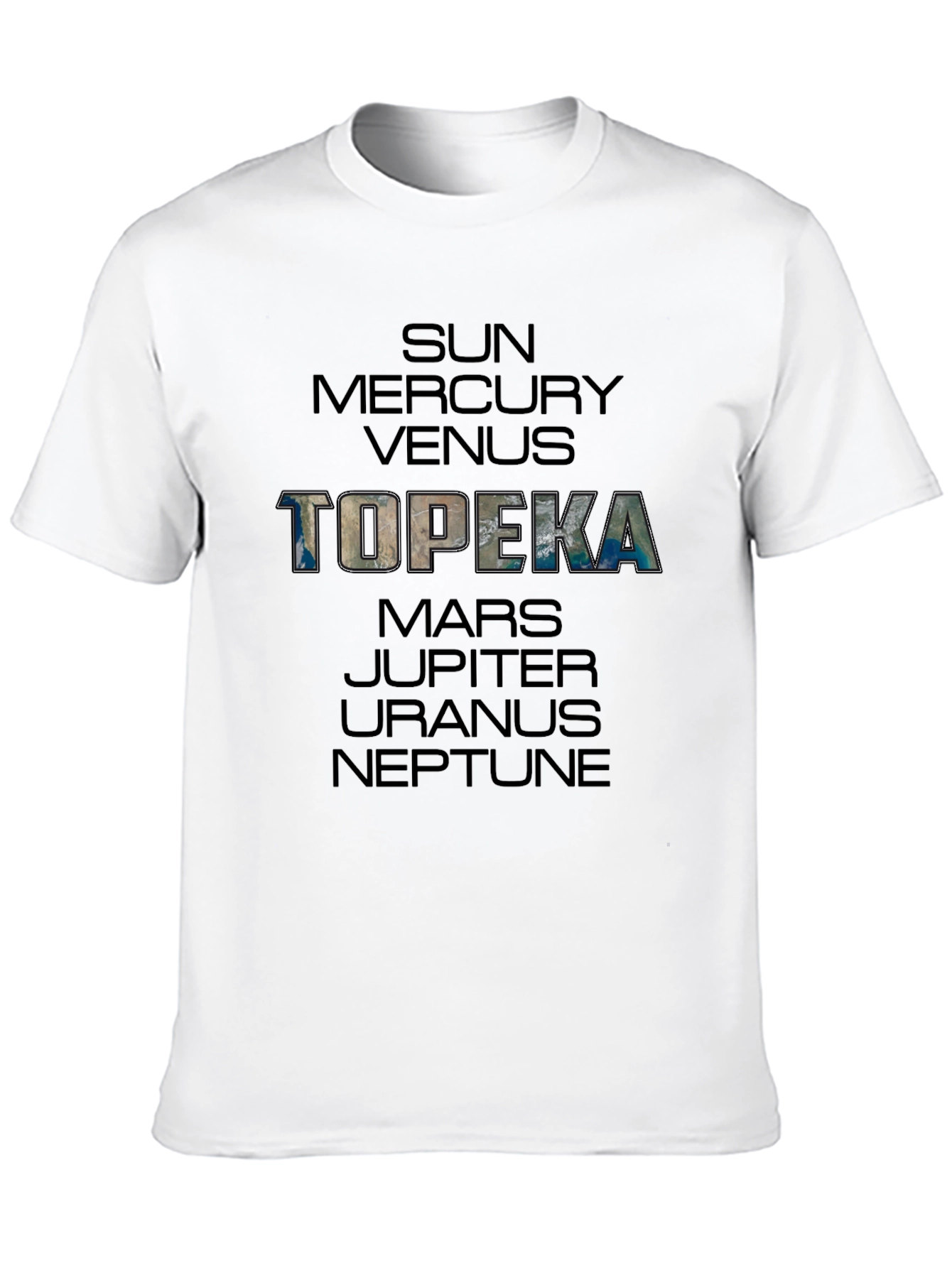 Planets of Topeka Mens Black T-Shirt
