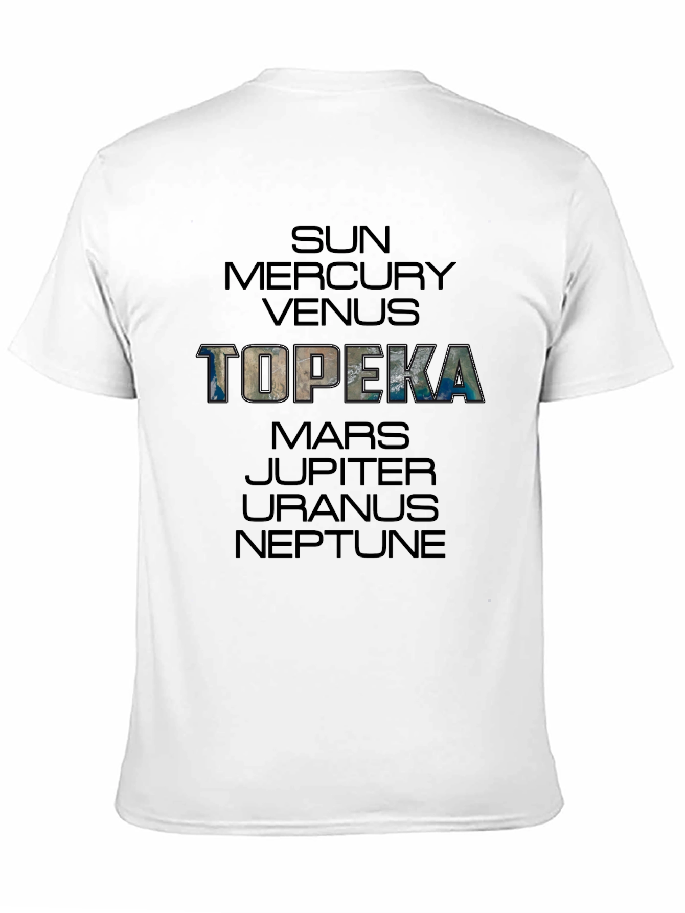 Planets of Topeka Mens Black T-Shirt