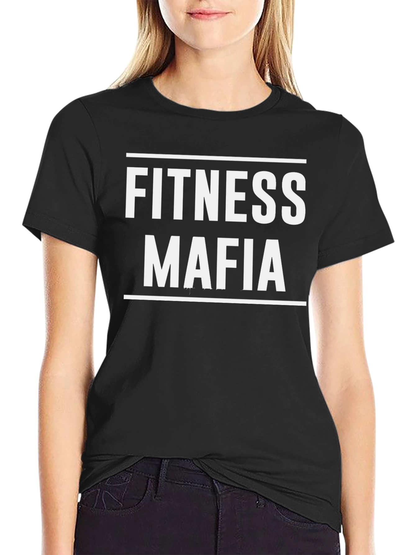 Fitness Mafia Black Graphic Tee Shirt