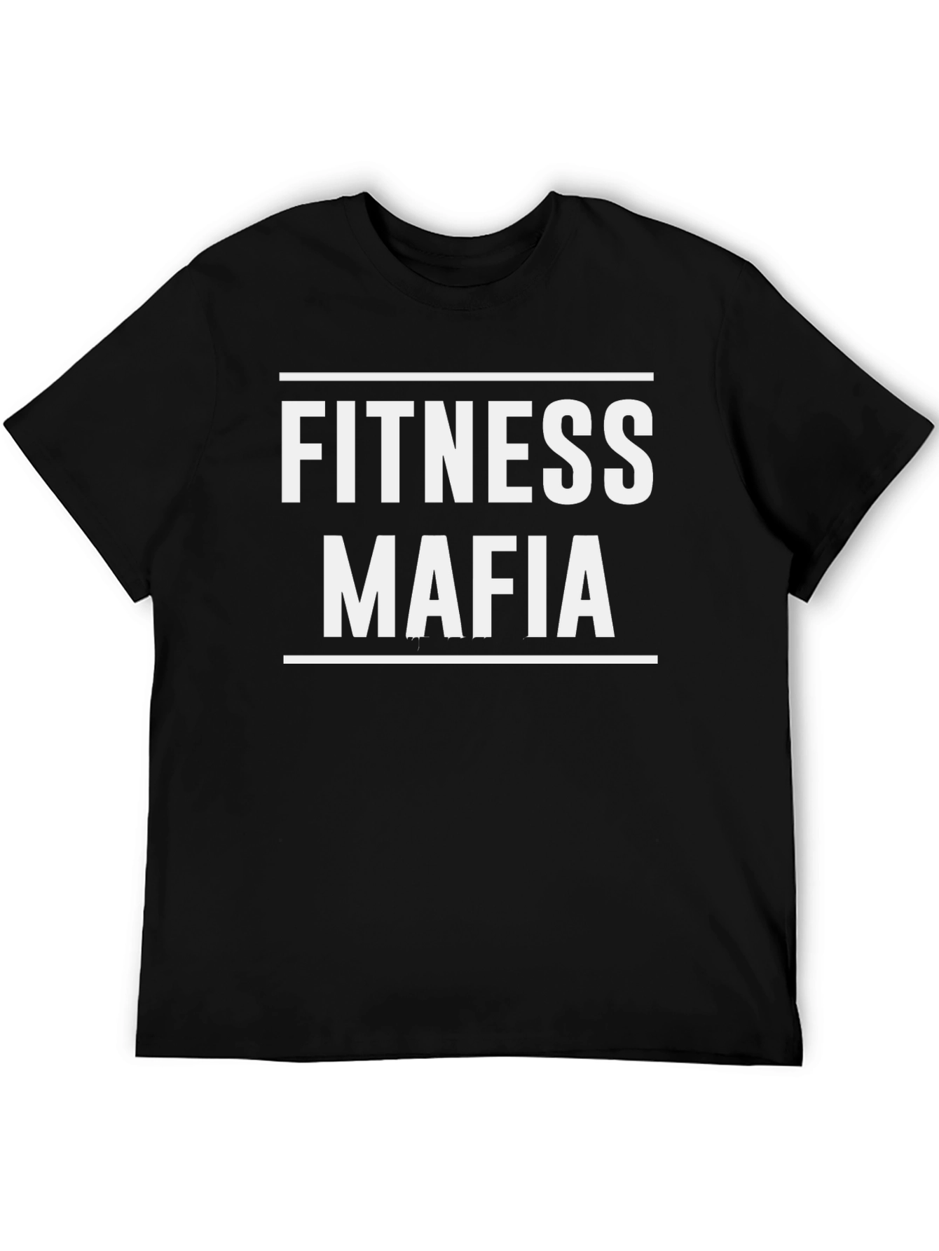Fitness Mafia Black Graphic Tee Shirt