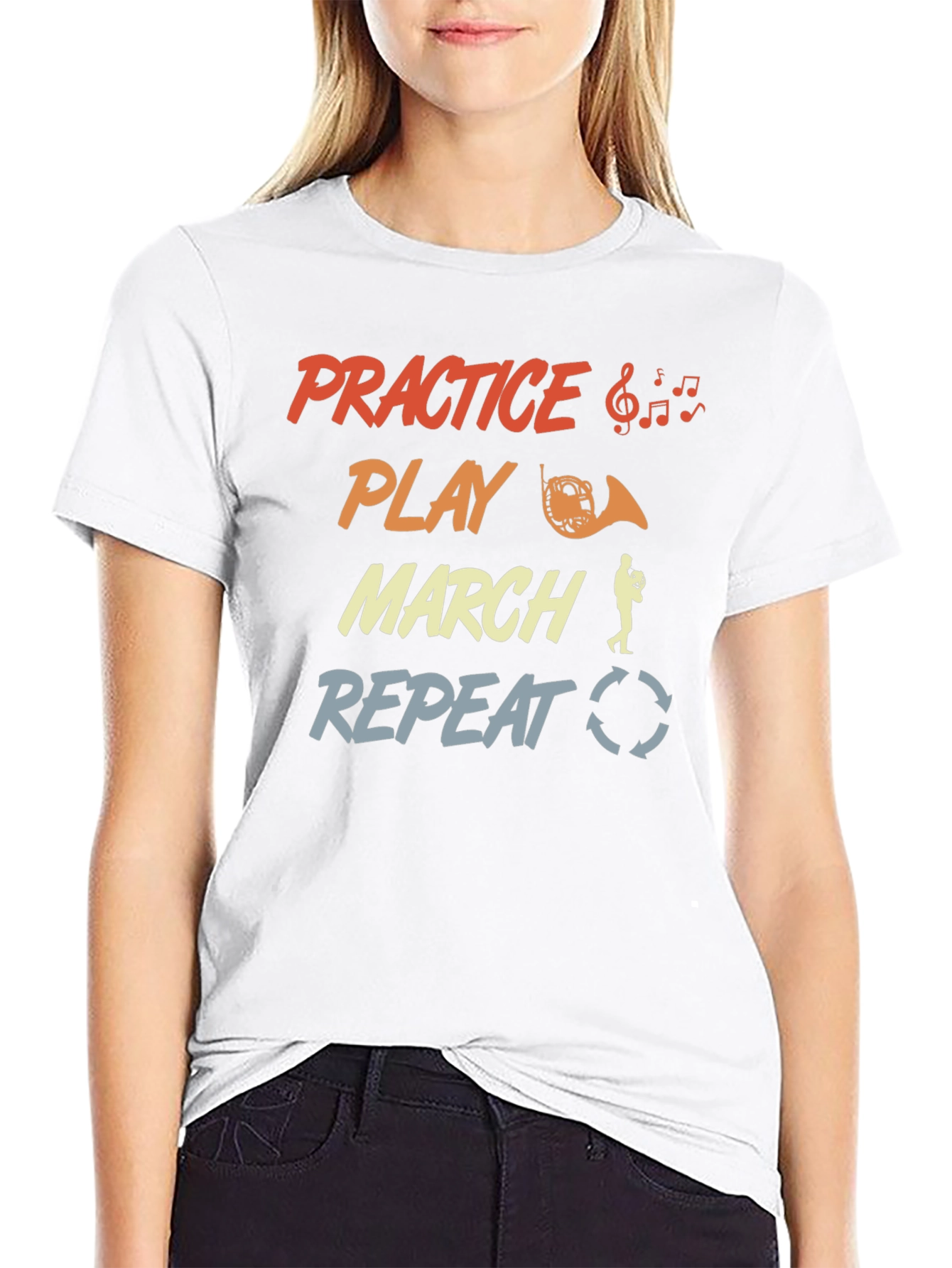 Practice Play March Repeat Music T-Shirt