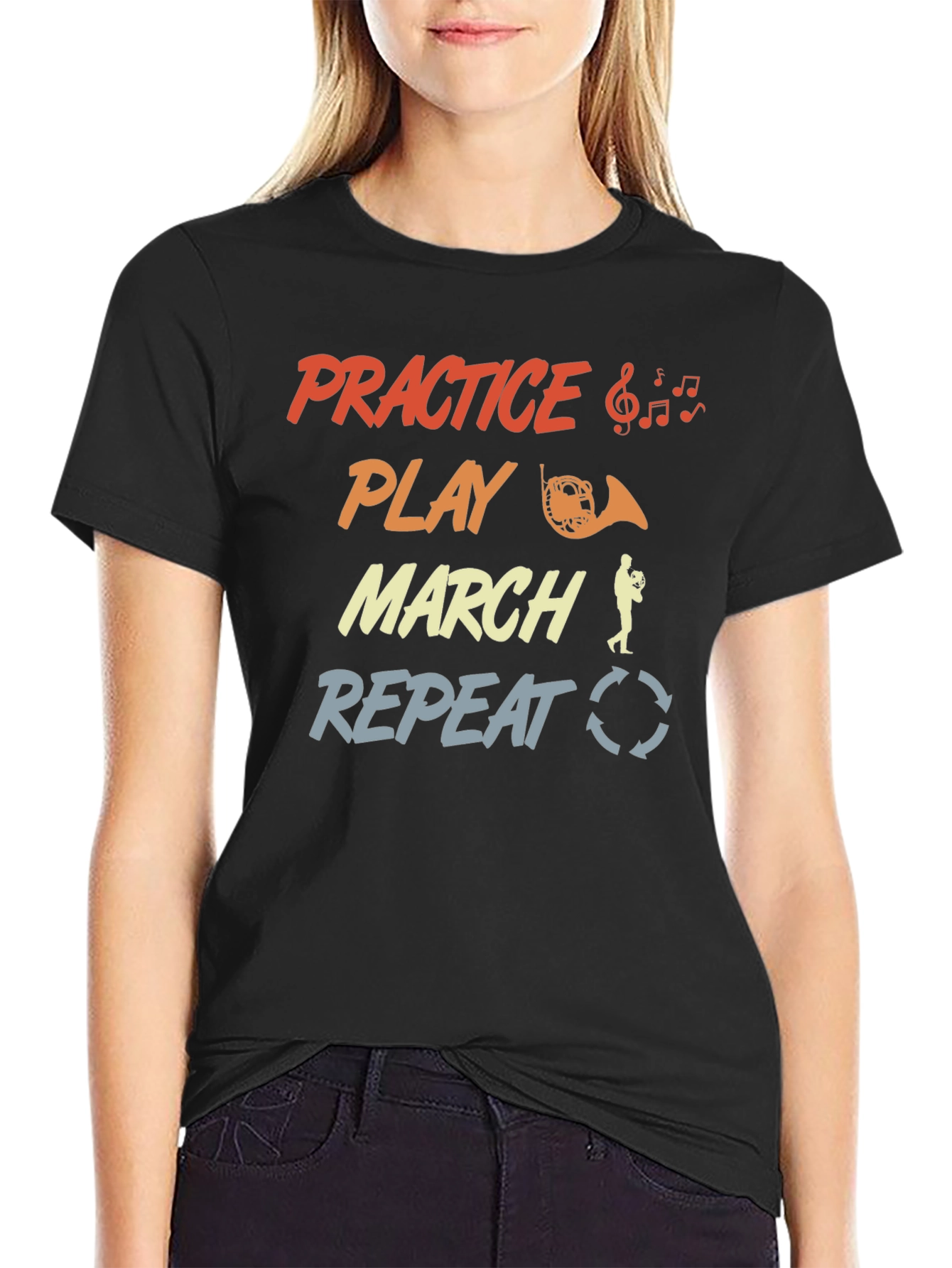 Practice Play March Repeat Music T-Shirt